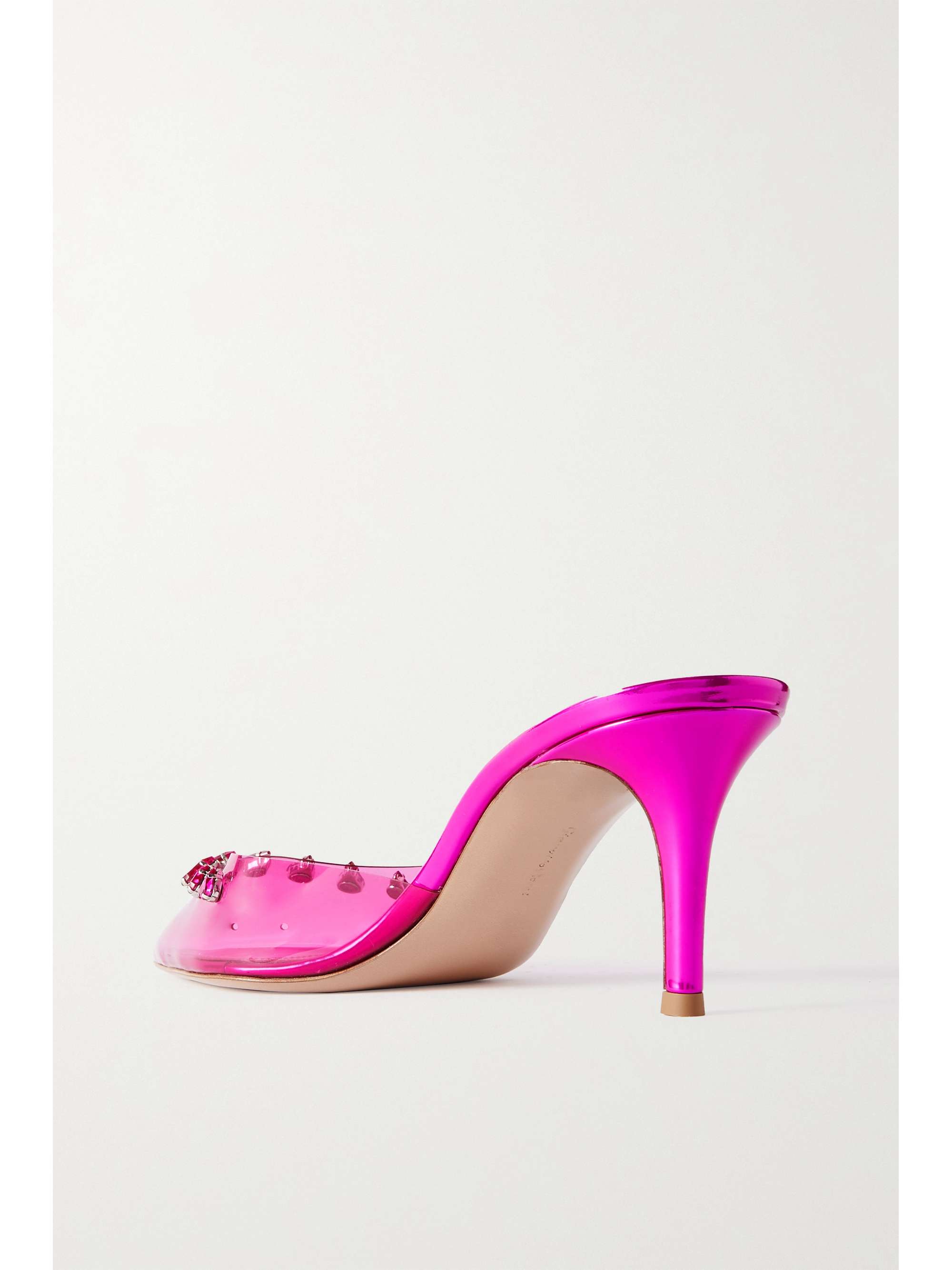 GIANVITO ROSSI Bloom 70 crystal-embellished PVC pumps