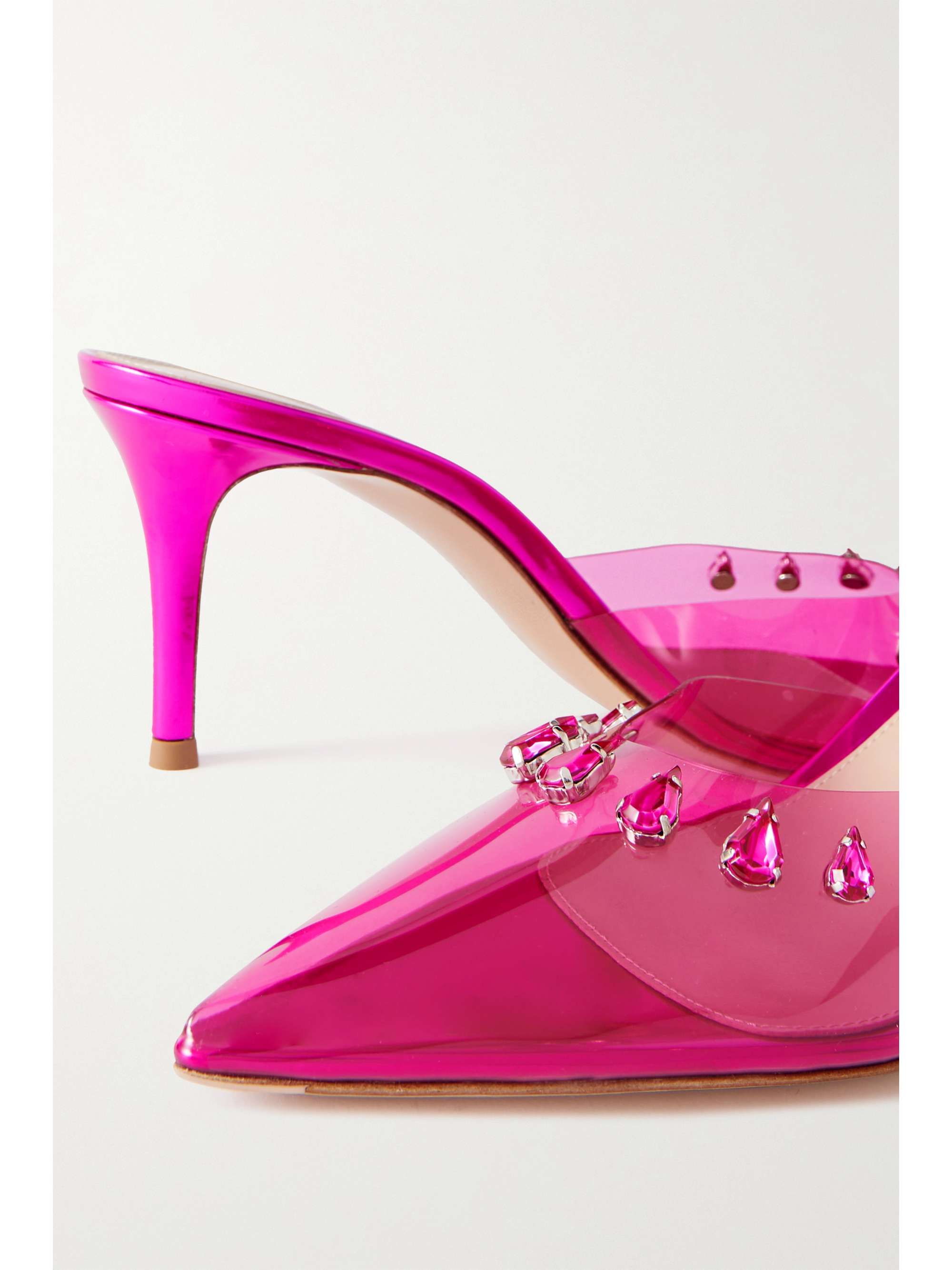 GIANVITO ROSSI Bloom 70 crystal-embellished PVC pumps