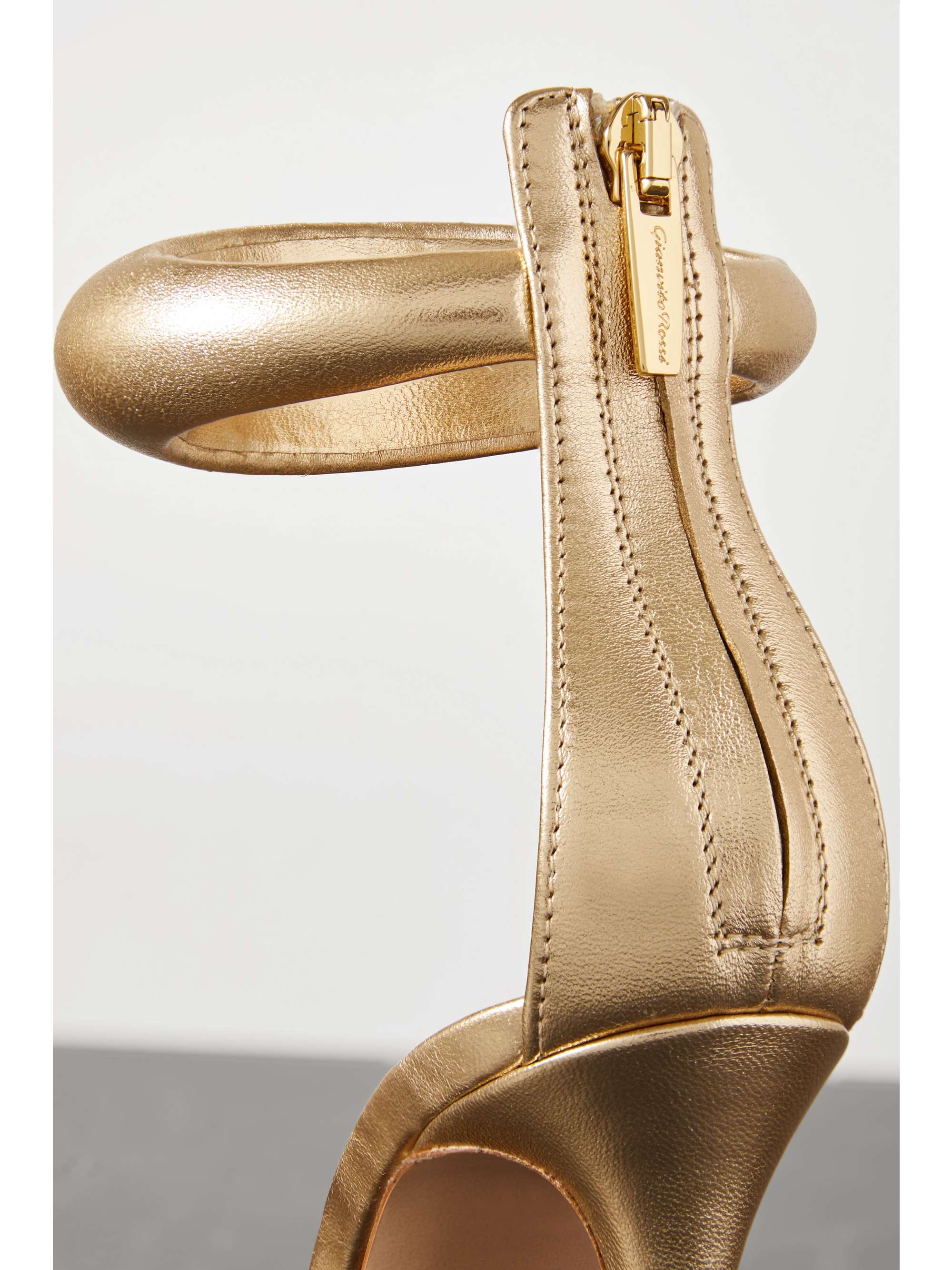 GIANVITO ROSSI 105 metallic leather pumps