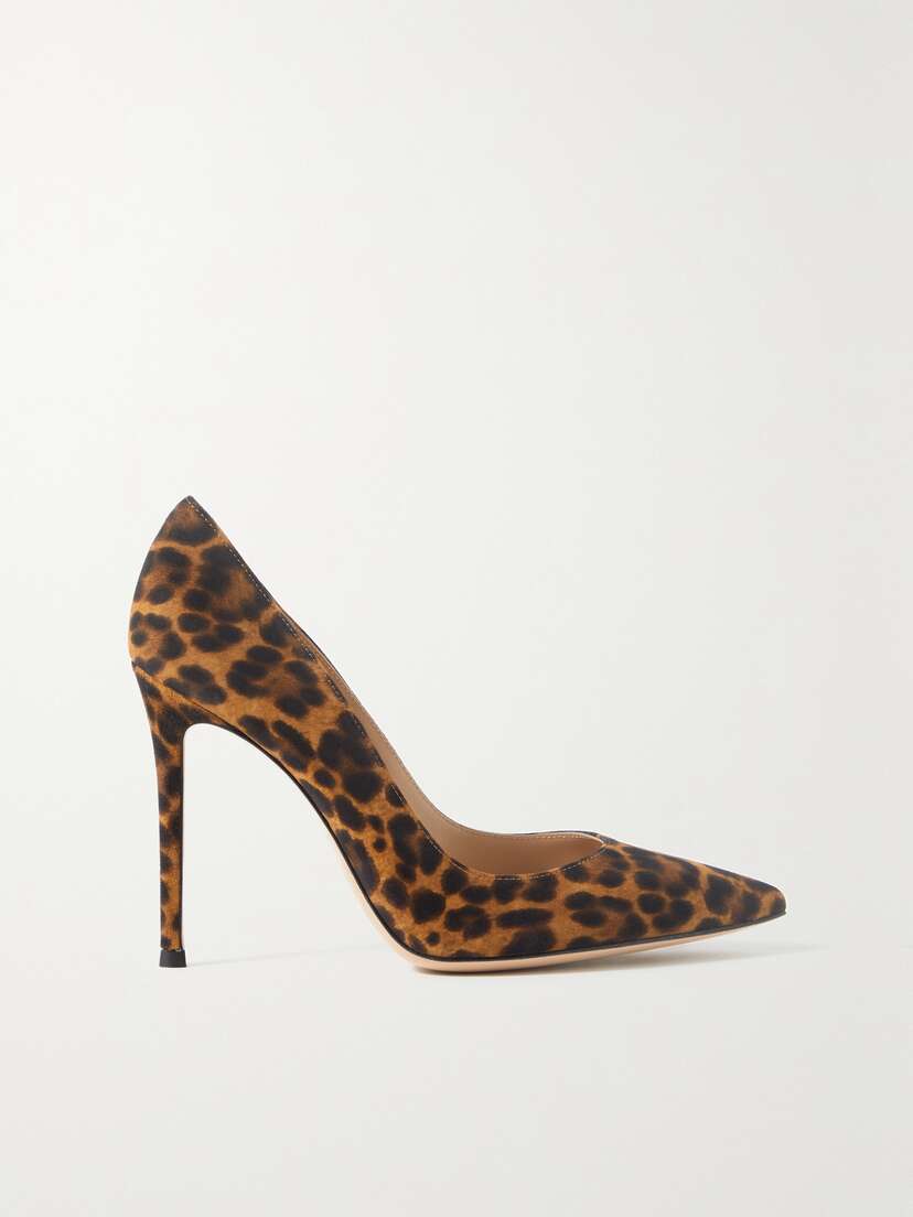 Gianvito Rossi 105 Leopard-print Suede Pumps