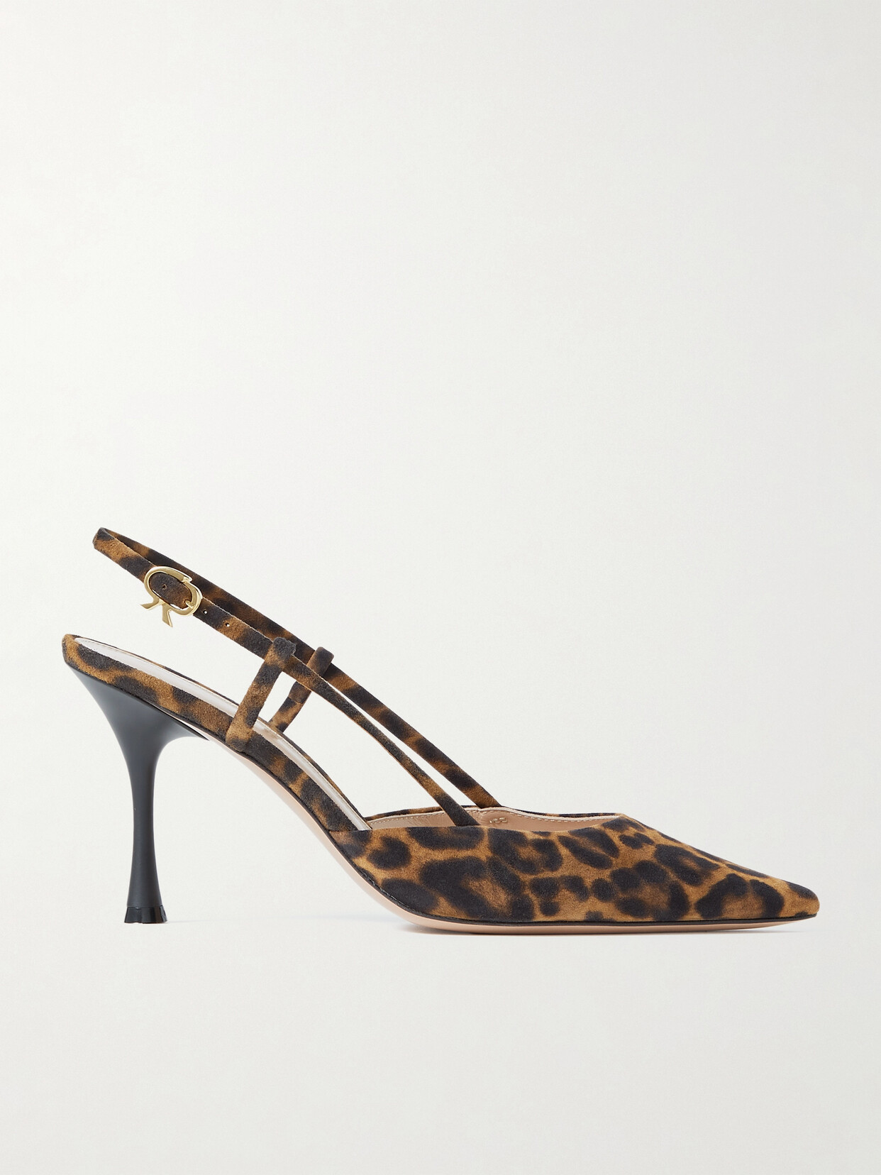 Shop Gianvito Rossi Ascent Leopard-print Suede Slingback Pumps In Animal Print