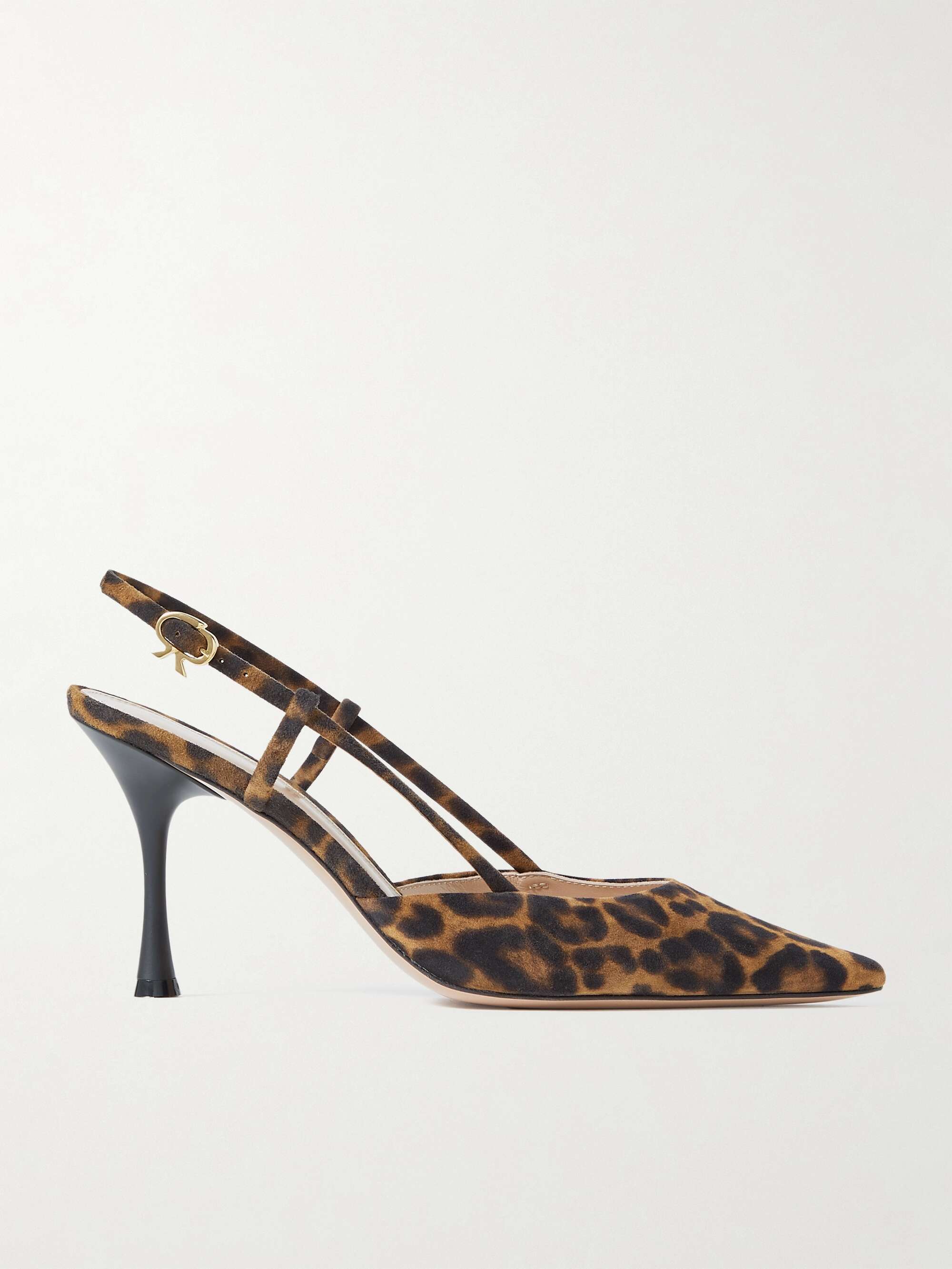 GIANVITO ROSSI Ascent leopard-print suede slingback pumps | NET-A-PORTER