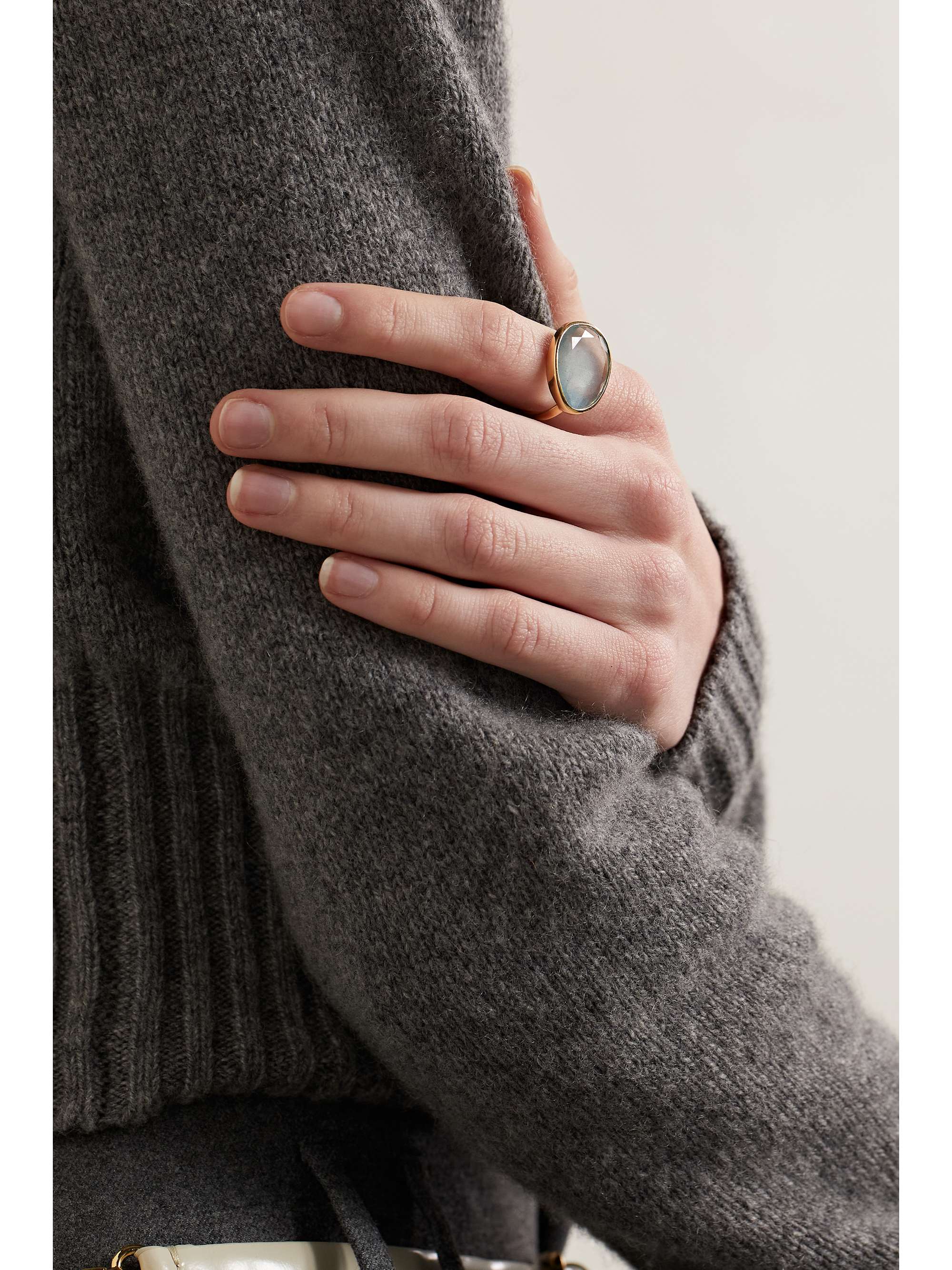 PIPPA SMALL INVISIBLE PID Greek Ring - Aquamarine