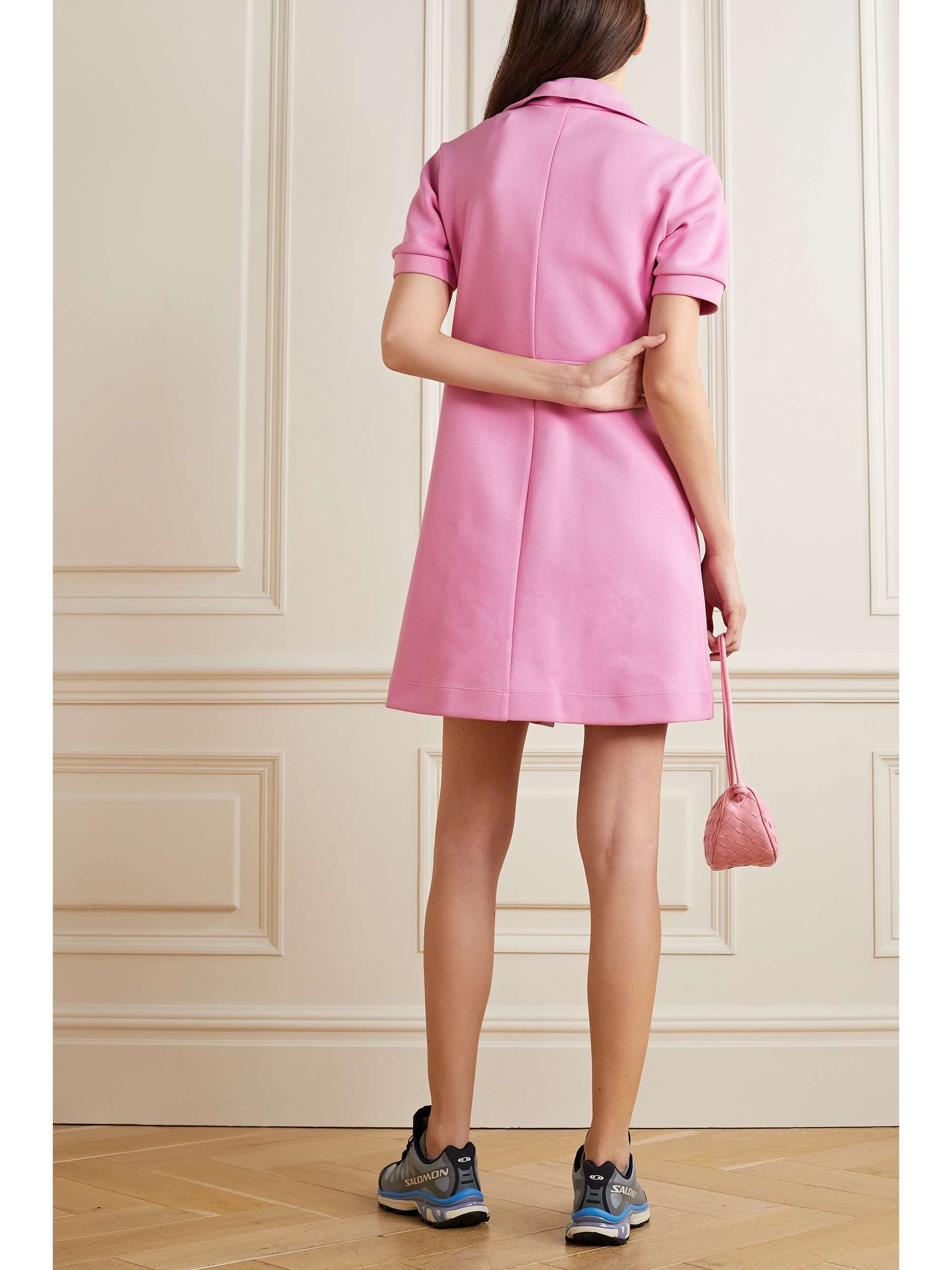 MONCLER Stretch cotton-blend piqué mini dress