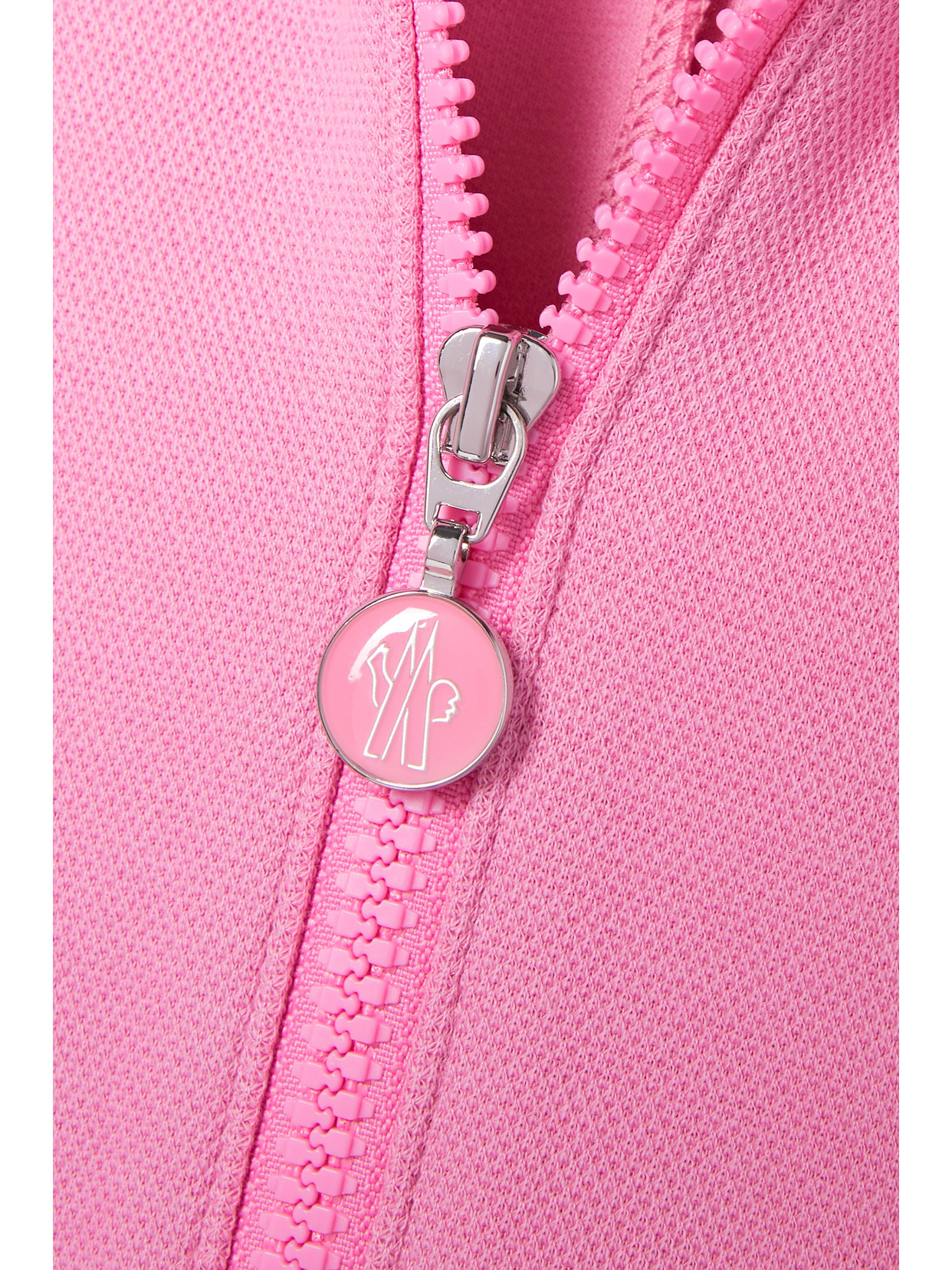 Moncler Zipped Short-sleeved Mini Dress In Pink | ModeSens
