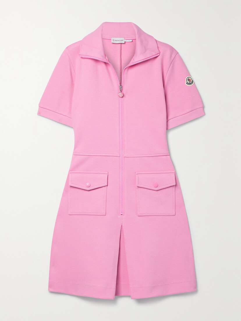 Moncler Stretch Cotton-blend Piqué Mini Dress