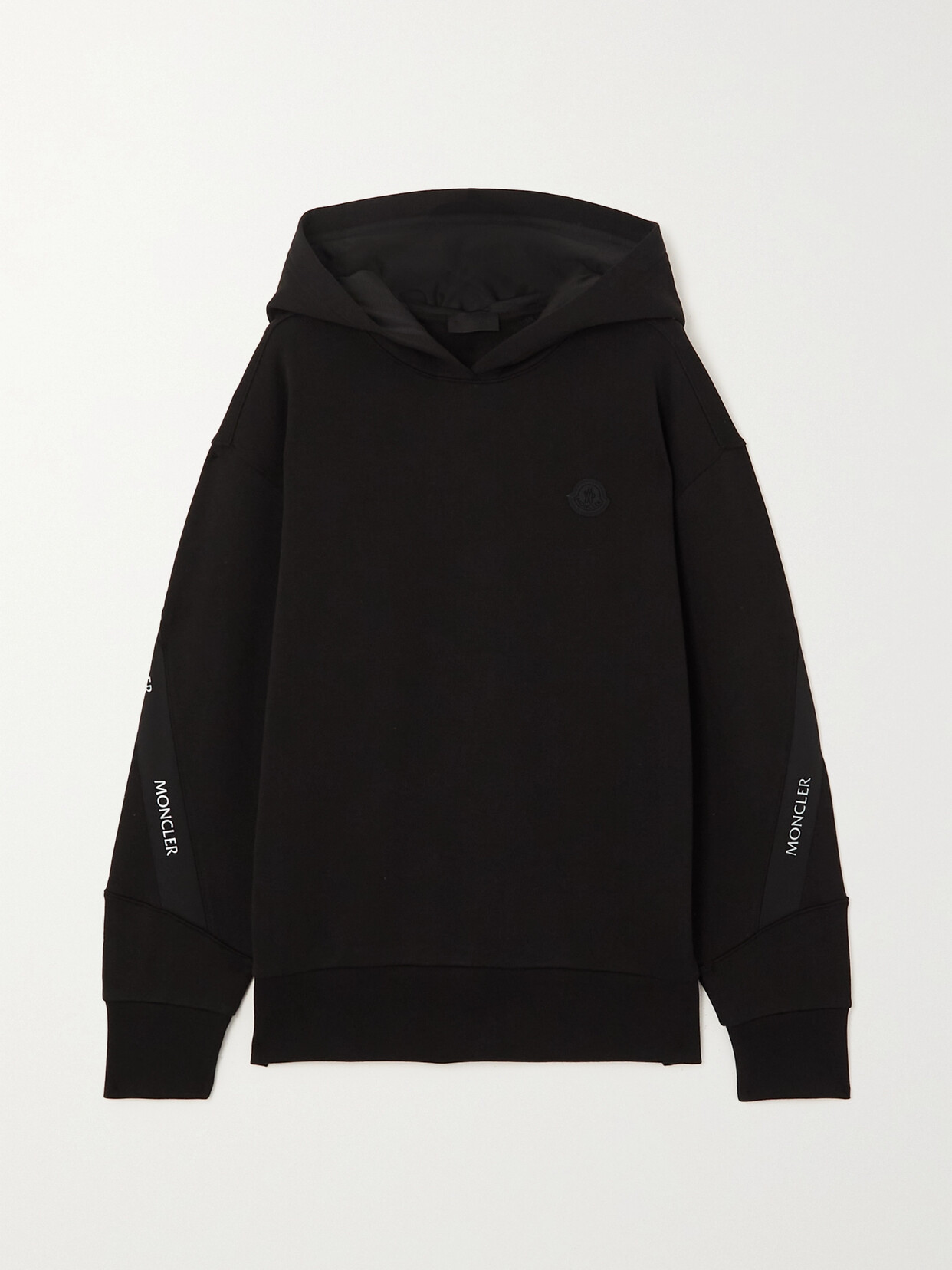 Moncler - Printed Cotton Hoodie - Black