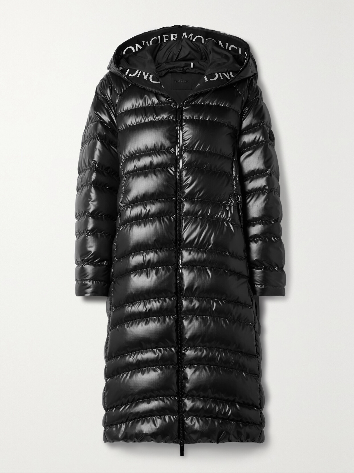 Moncler Moka Quilted Down Coat In Black
