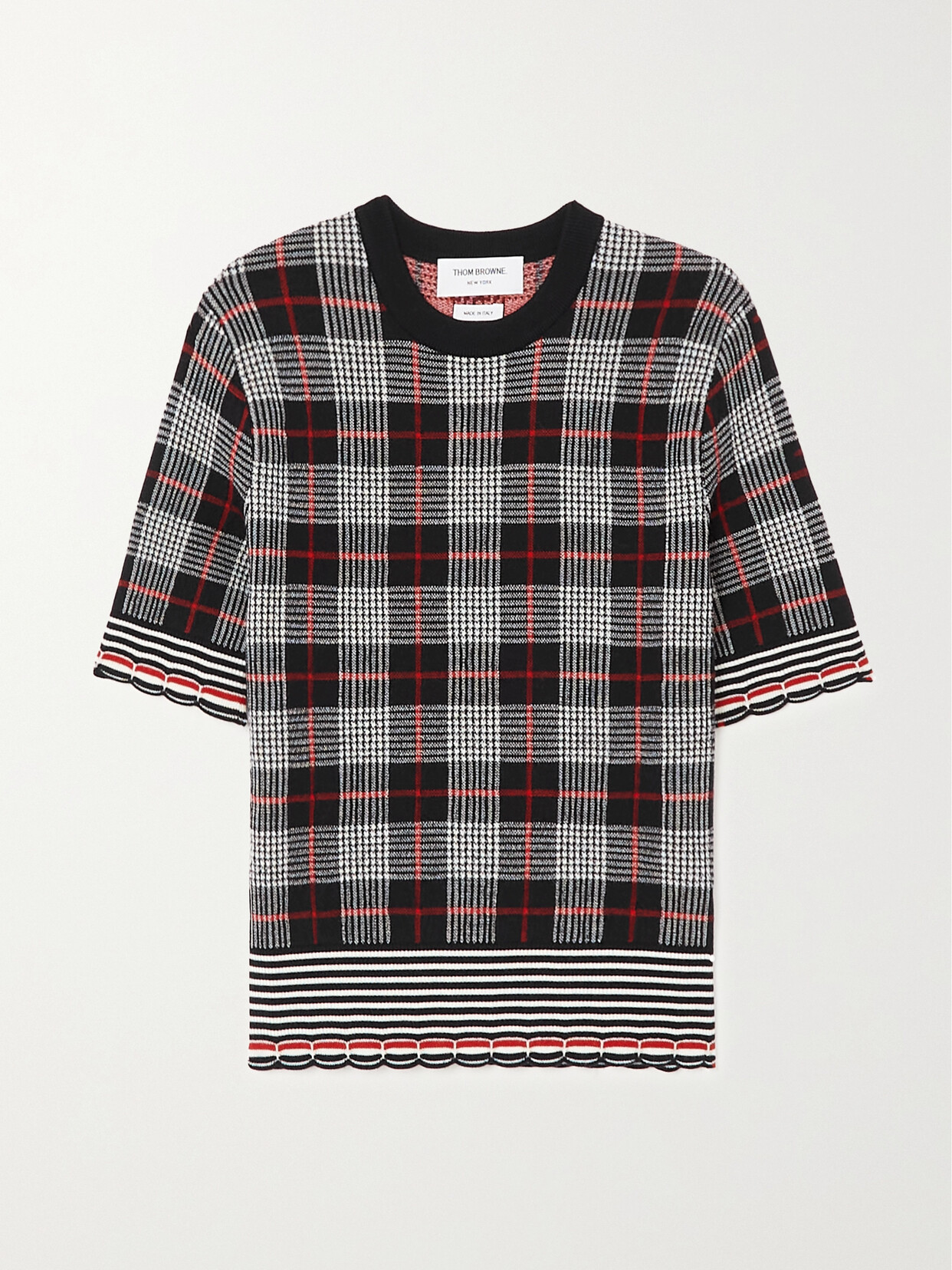 Thom Browne - Checked Wool Sweater - Blue