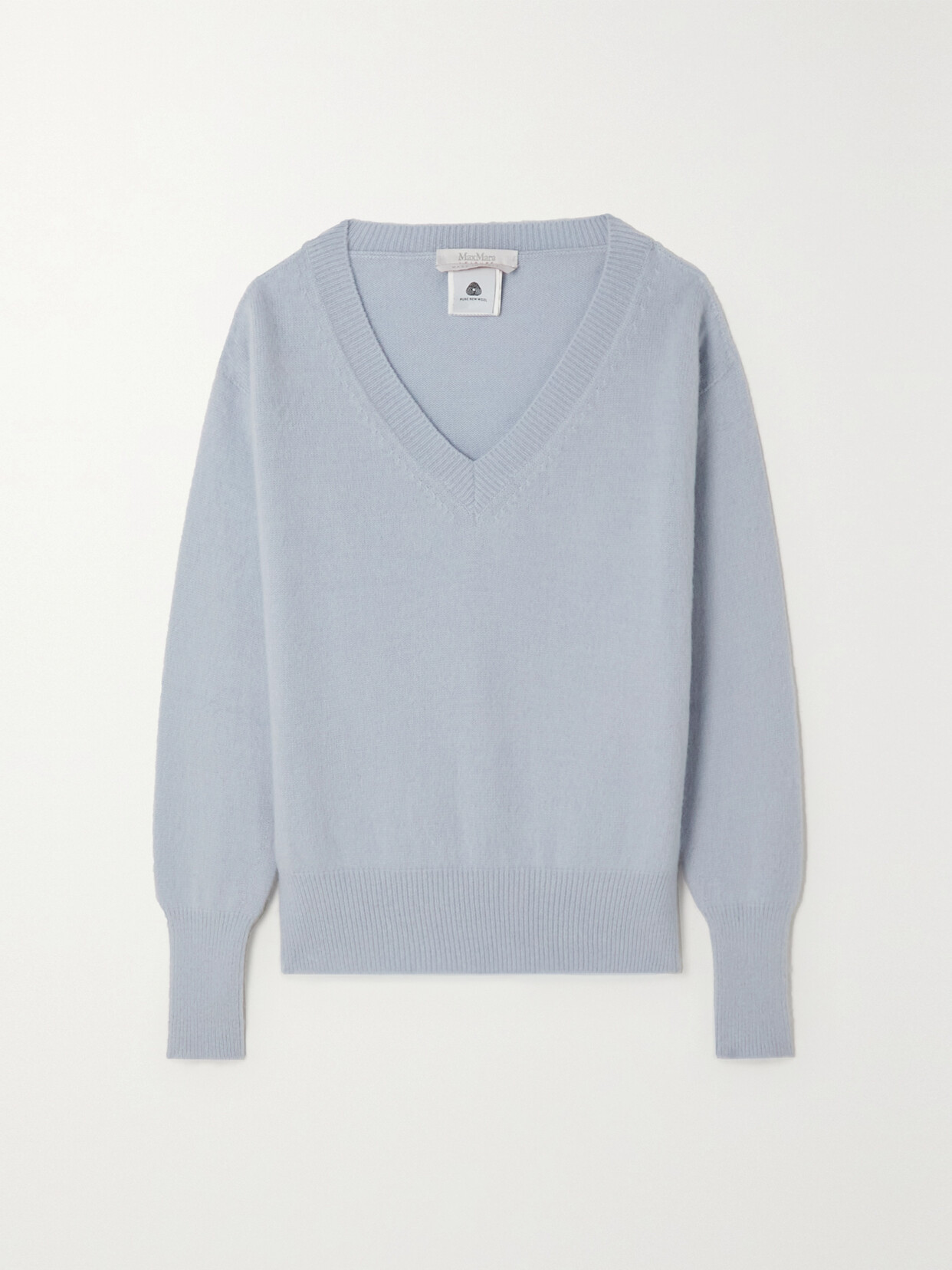 Max Mara Zebio Wool Sweater In Blue