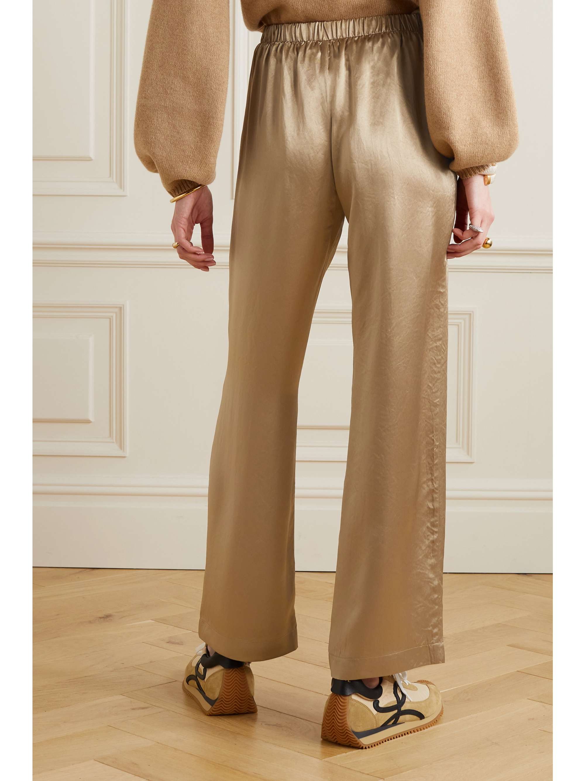 MAX MARA Leisure Fischio duchesse-satin straight-leg pants