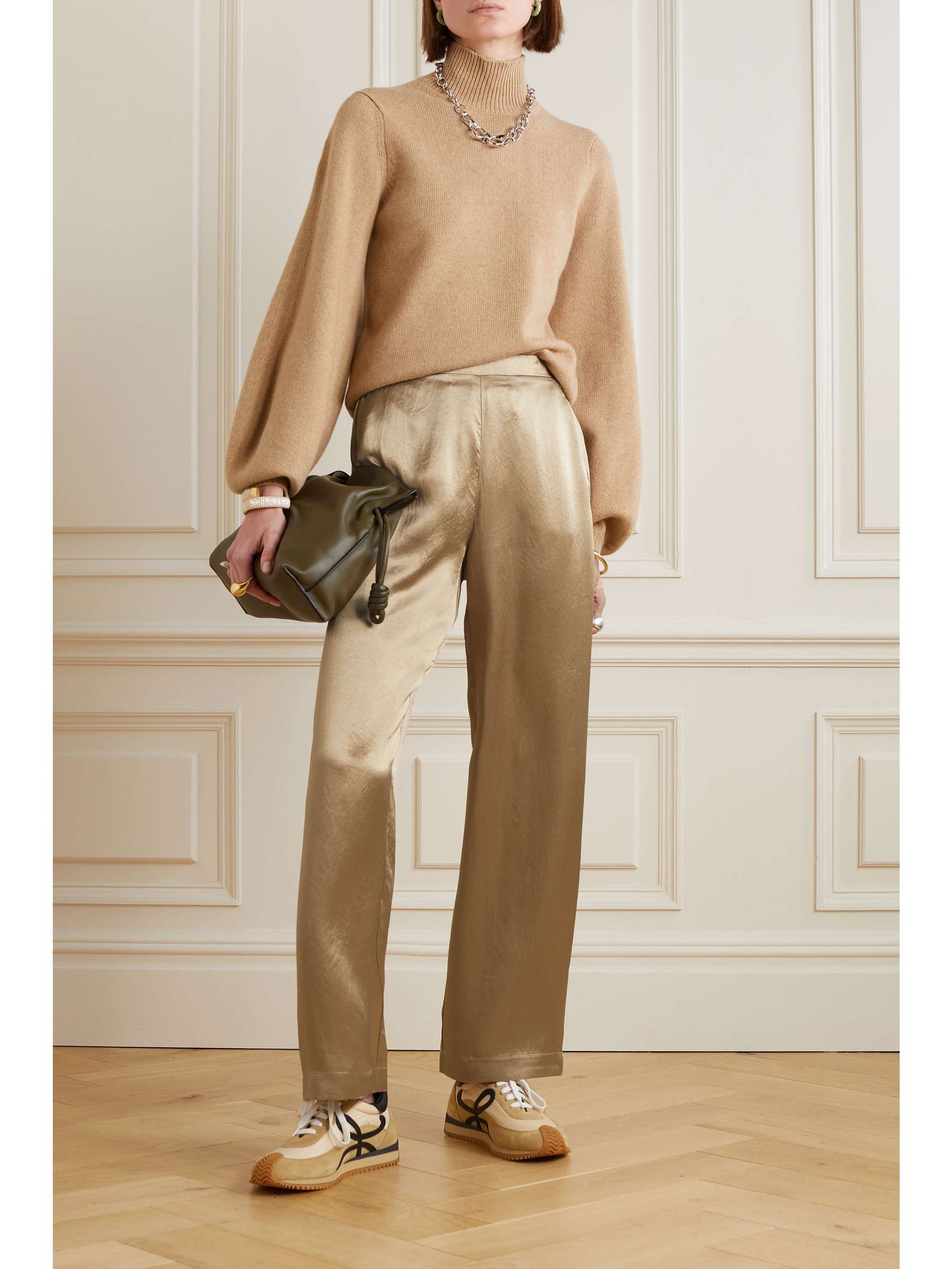 MAX MARA Leisure Fischio duchesse-satin straight-leg pants