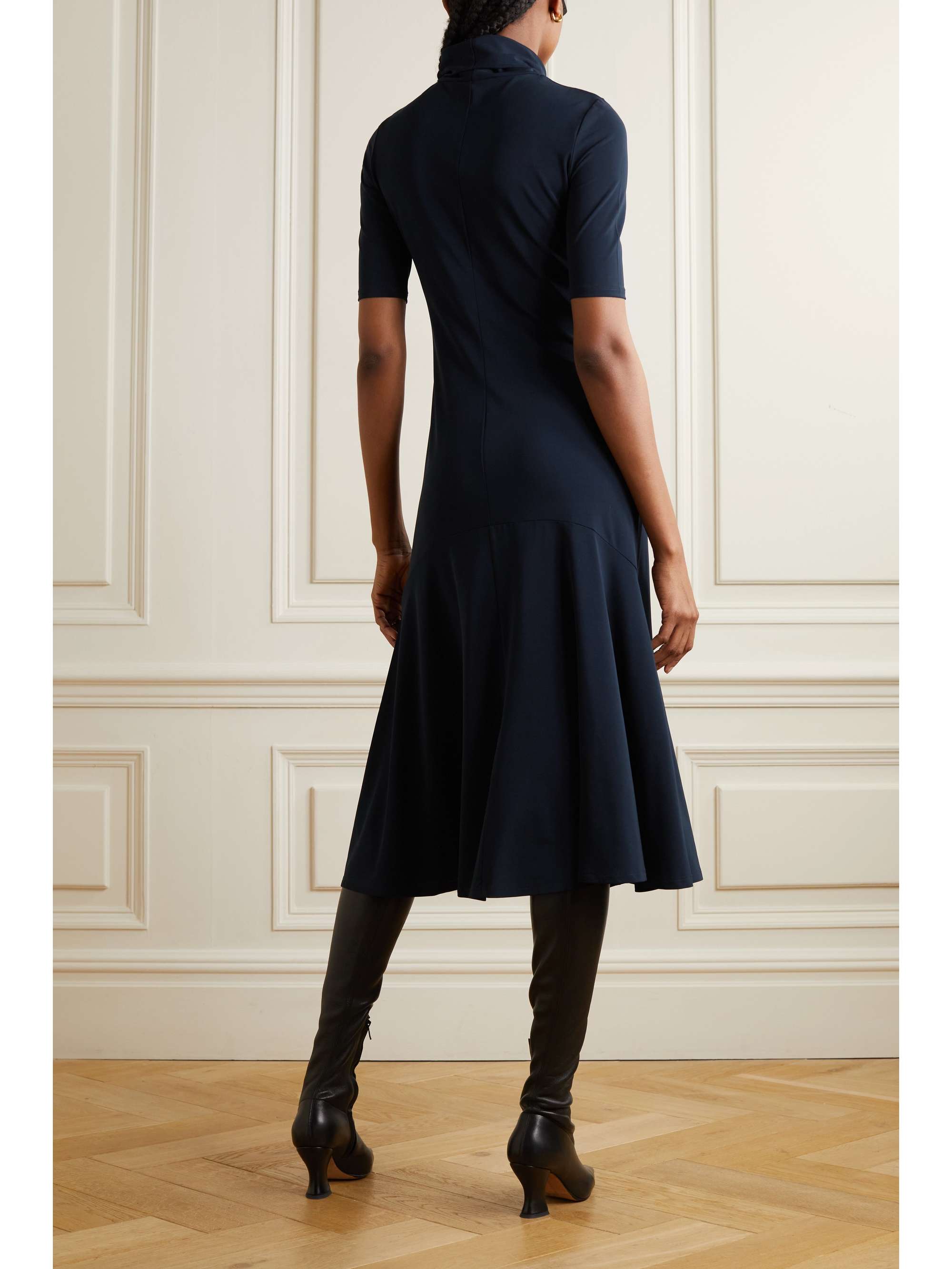 MAX MARA Leisure Radar stretch-jersey turtleneck midi dress