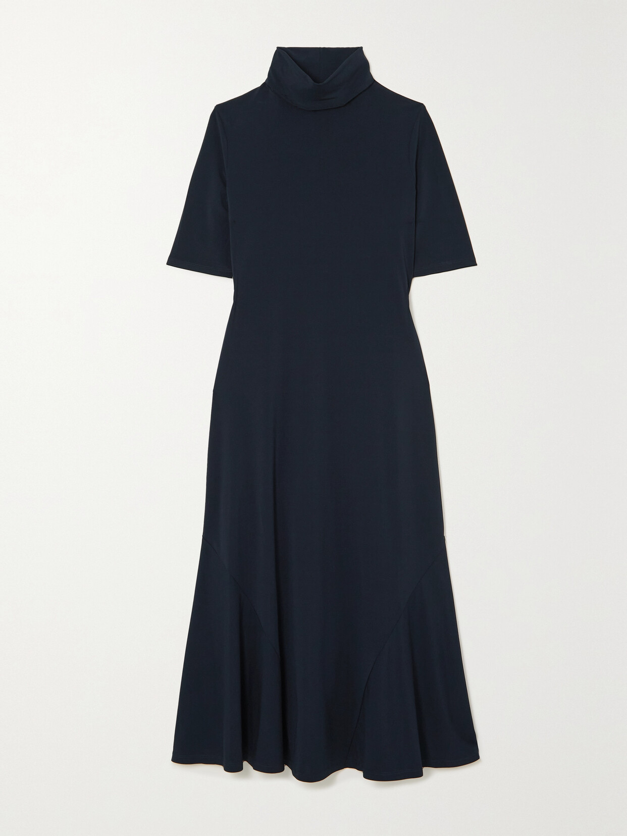 Max Mara - Leisure Radar Stretch-jersey Turtleneck Midi Dress - Blue