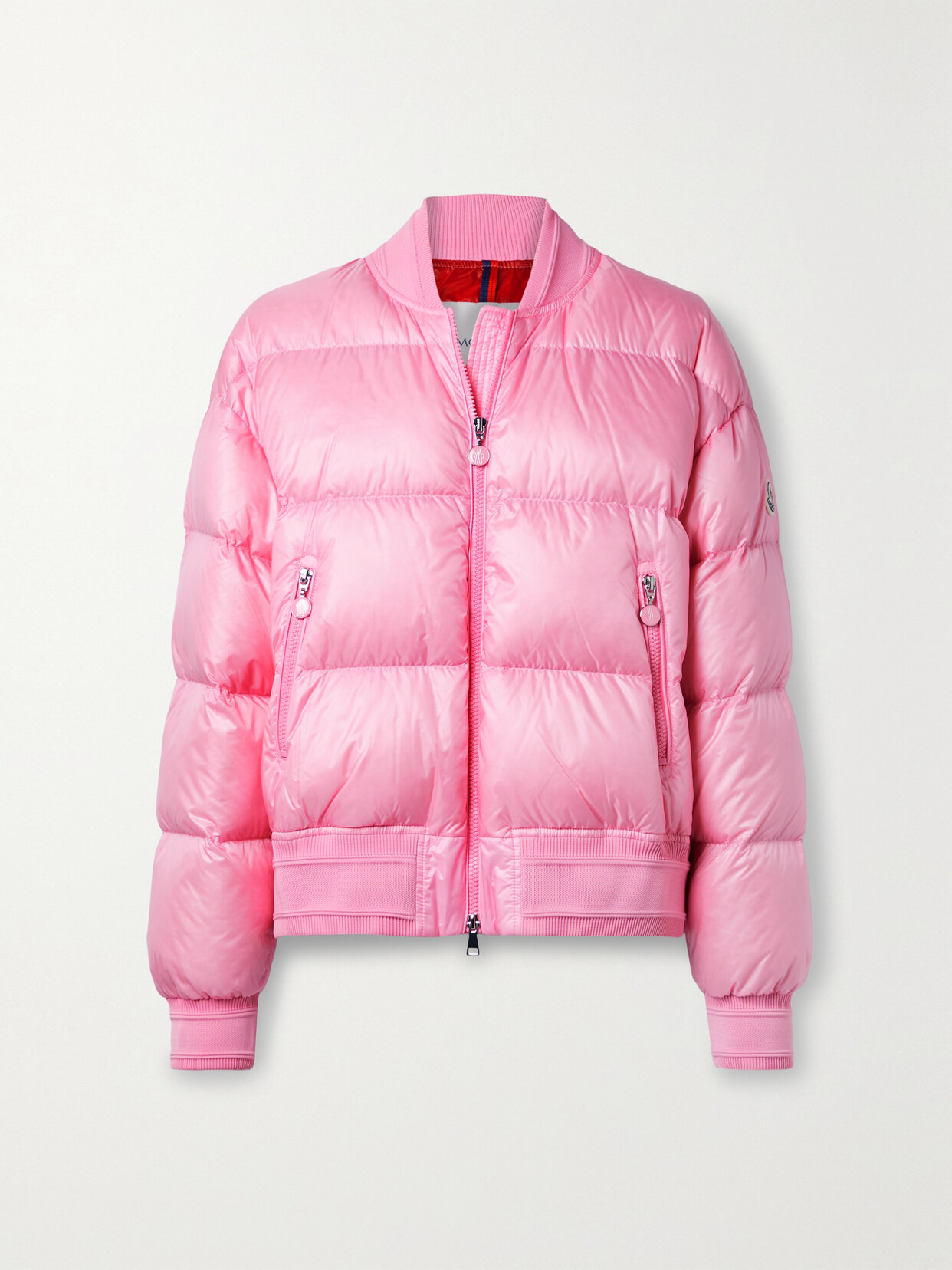 Moncler - Merlat Quilted Shell Down Bomber Jacket - Pink