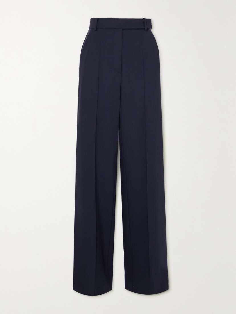 Max Mara Denaro Pleated Wool Straight-leg Pants - UK 18