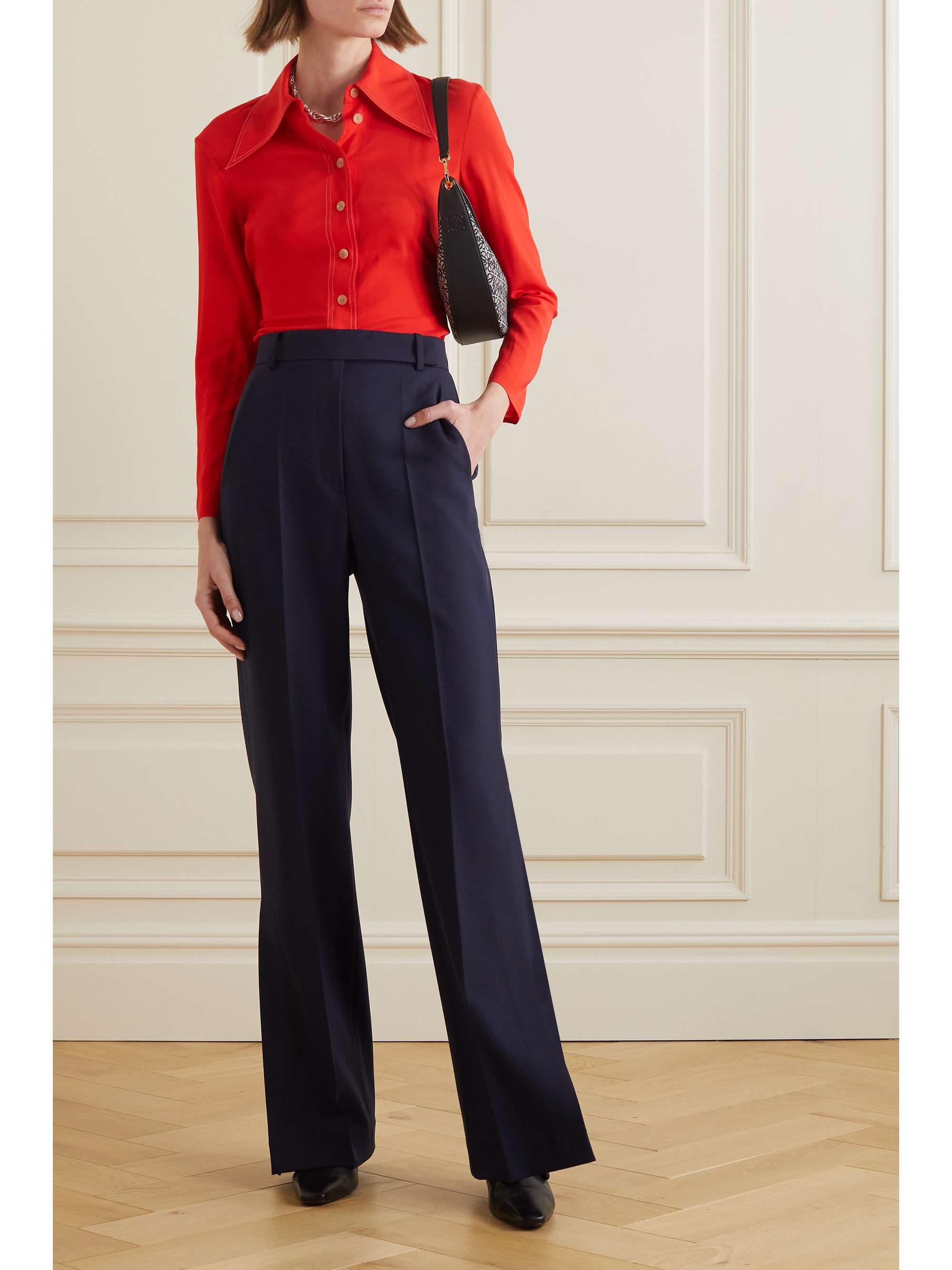 MAX MARA Denaro pleated wool straight-leg pants | NET-A-PORTER