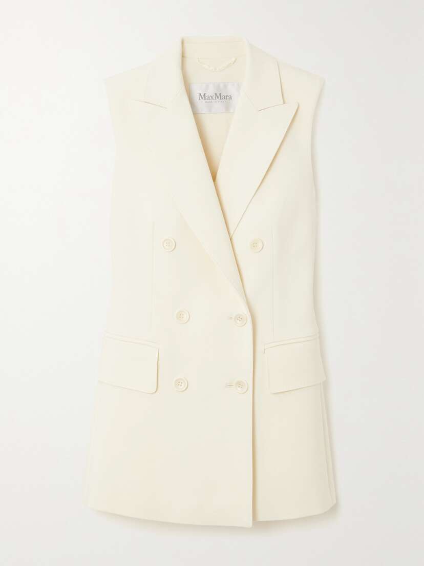 Max Mara Pallida Double-breasted Wool-blend Vest - UK 16