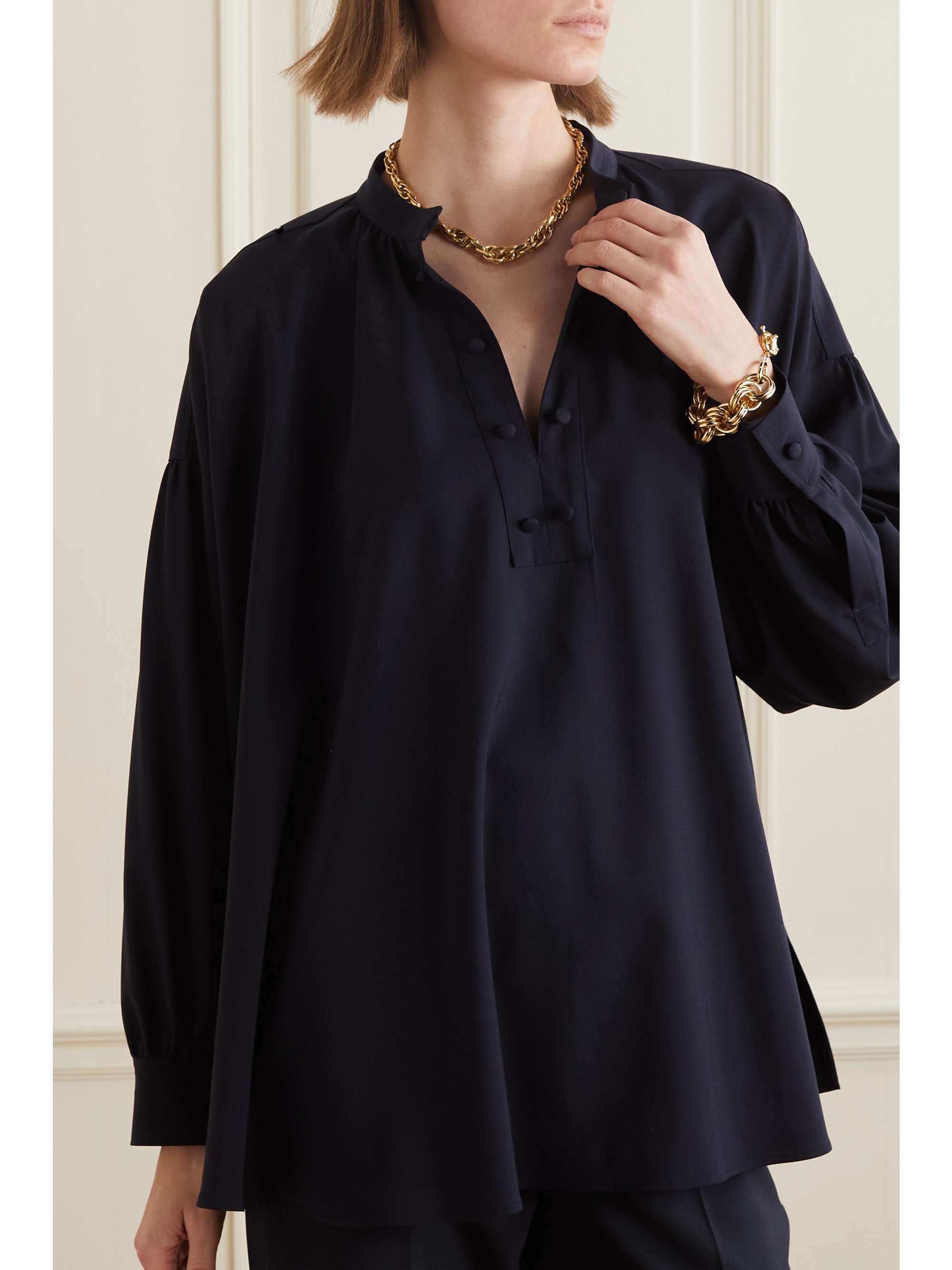 MAX MARA Borneo wool-crepe blouse