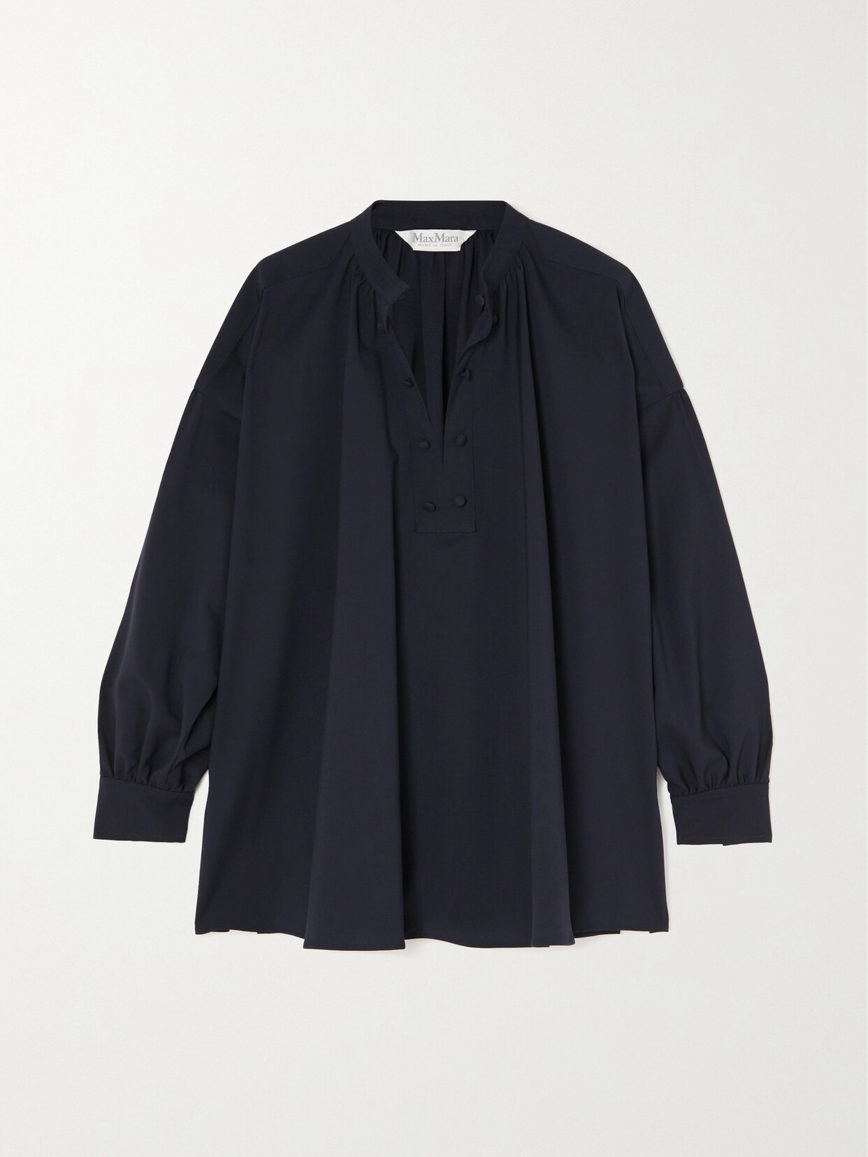 Max Mara - Borneo Wool-crepe Blouse - Blue