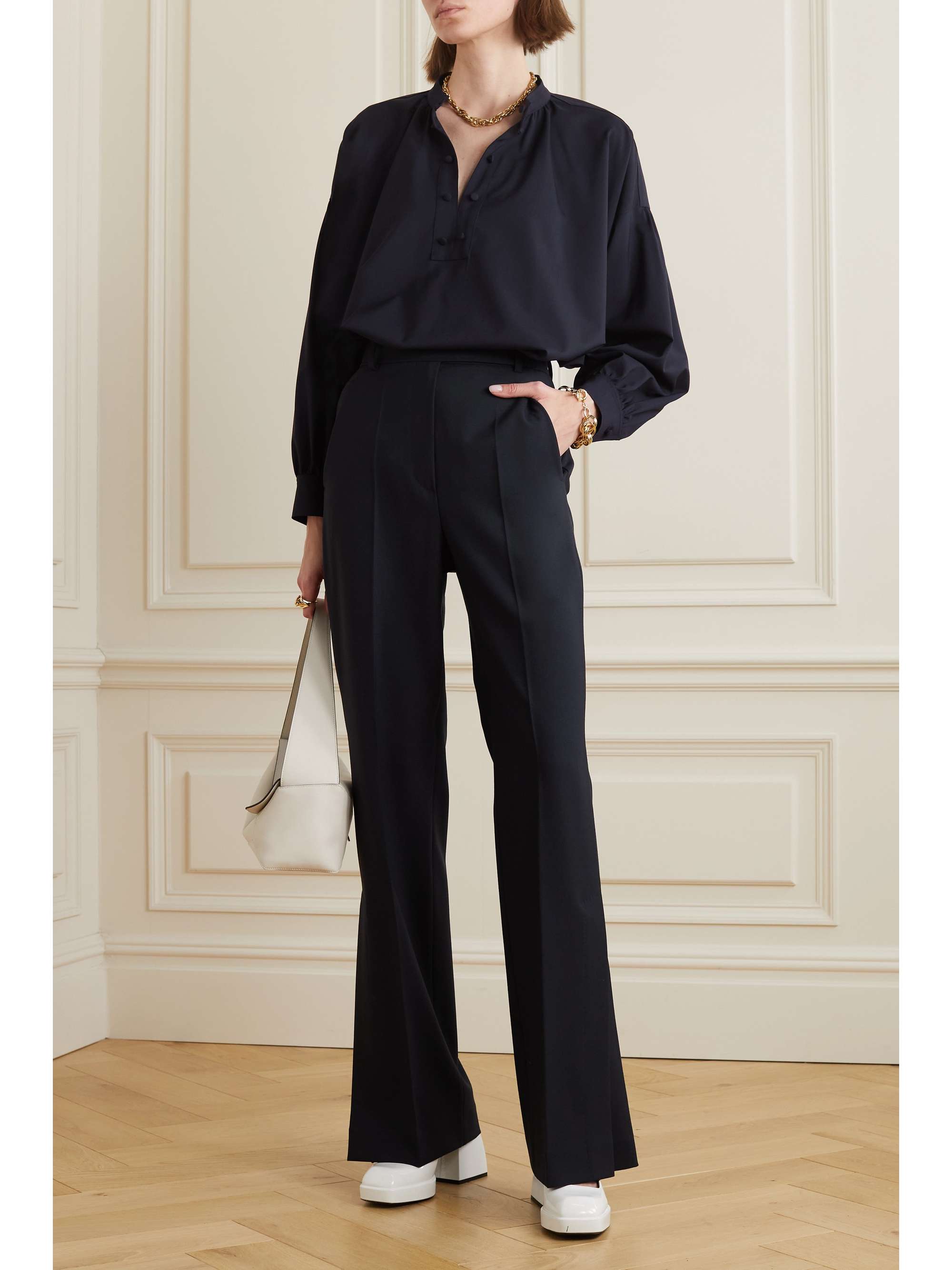 MAX MARA Borneo wool-crepe blouse | NET-A-PORTER