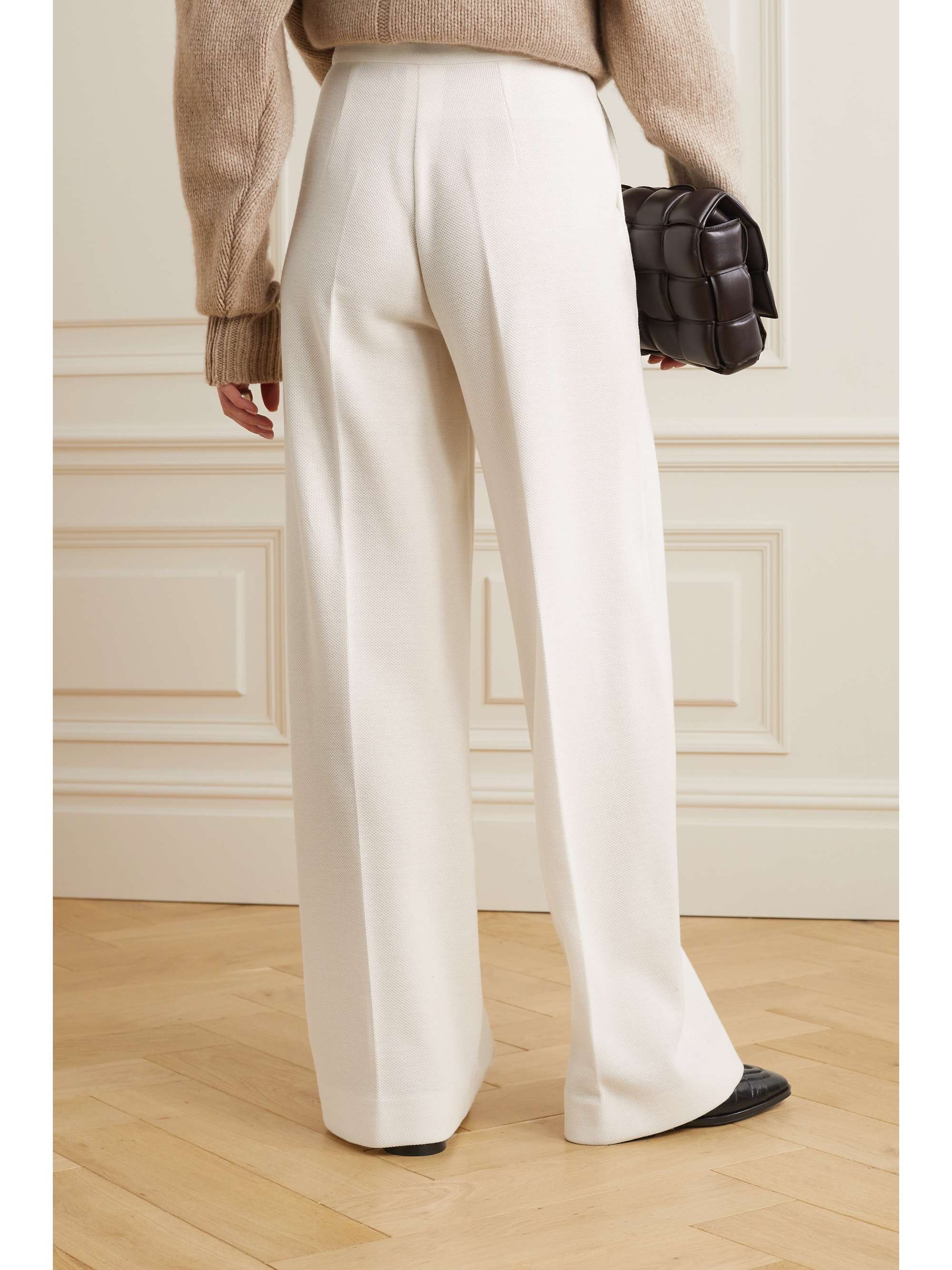 MAX MARA Bosforo wool and cotton-blend wide-leg pants