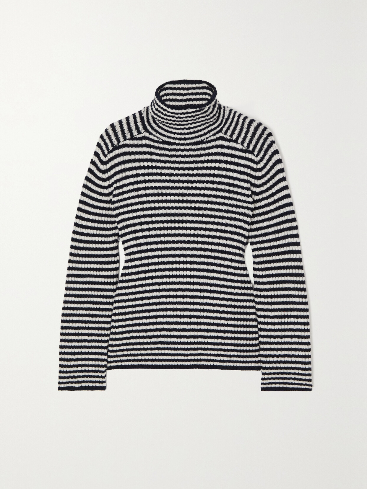 Max Mara Harlem Striped Roll-neck Sweater In Blue