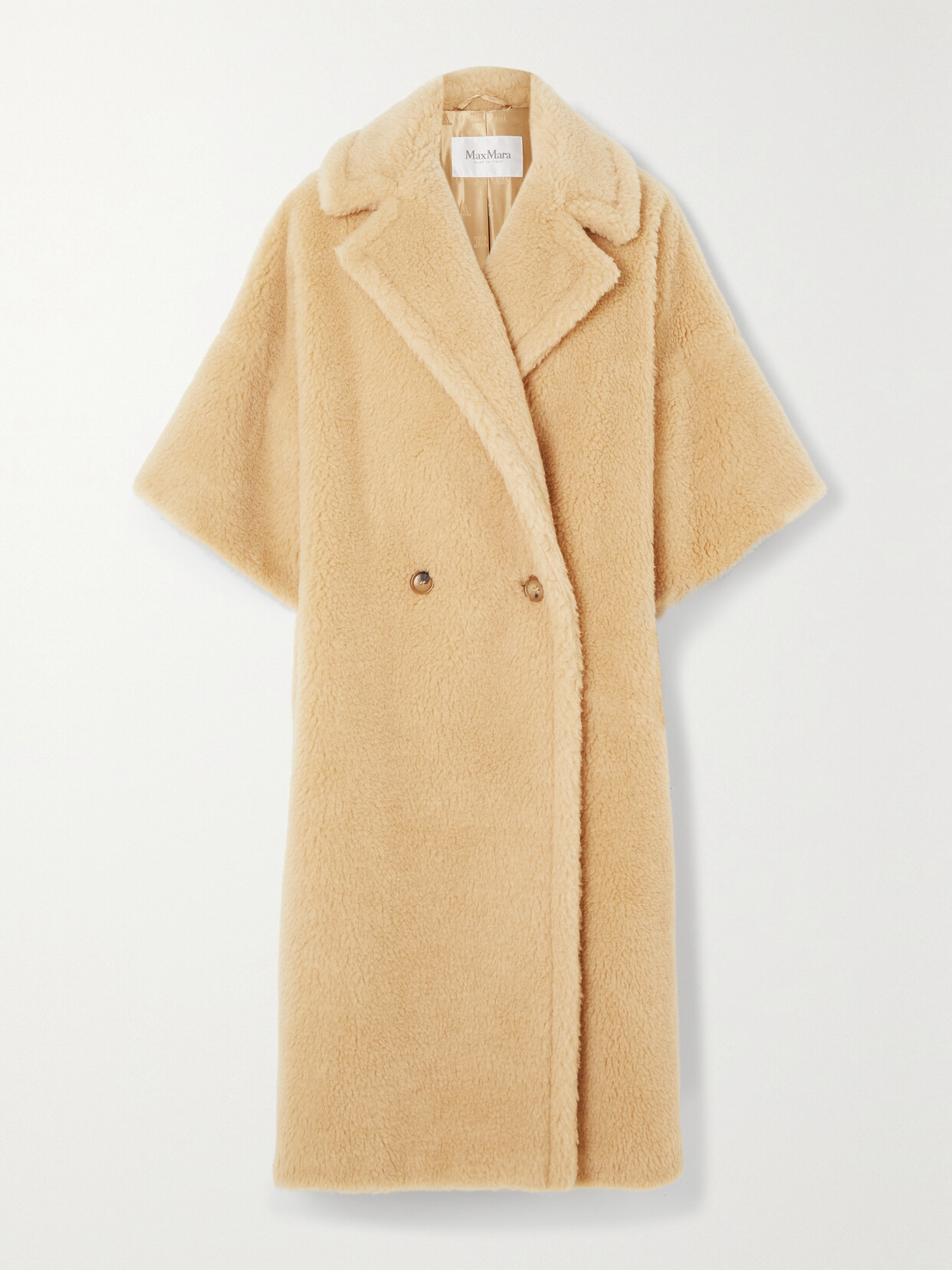 Shop Max Mara Primo Oversized Camel Hair And Silk-blend Coat In Neutrals