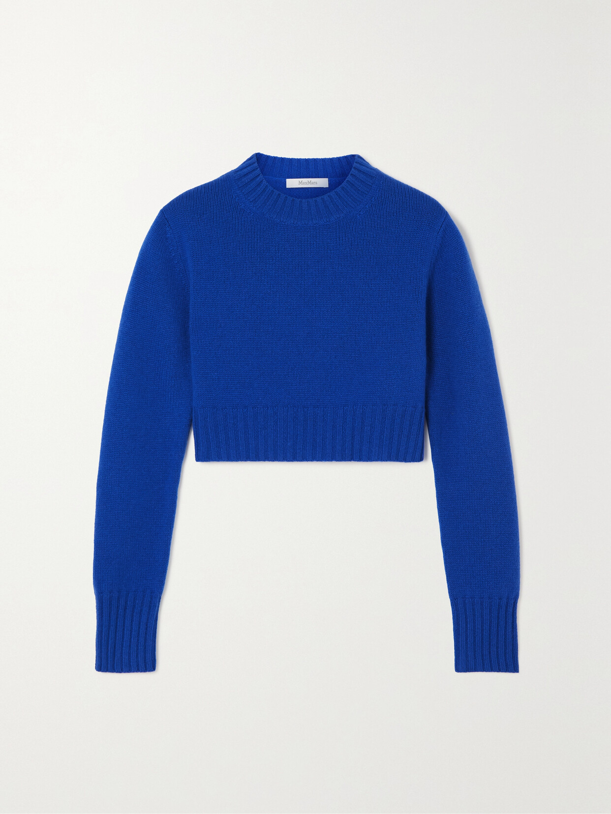 Max Mara - Cinese Cropped Cashmere Sweater - Blue