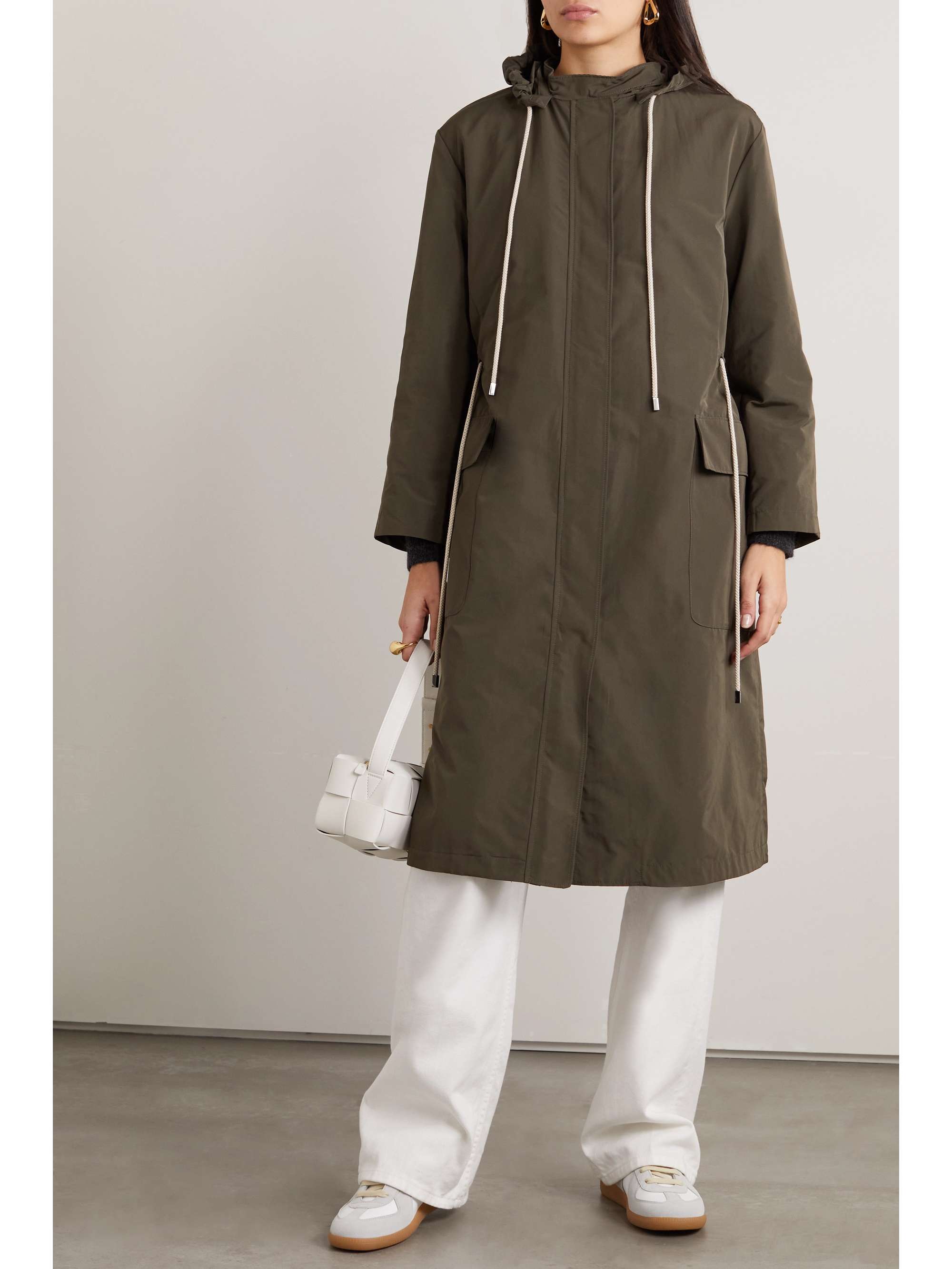 MAX MARA Cube Cottonci hooded shell coat
