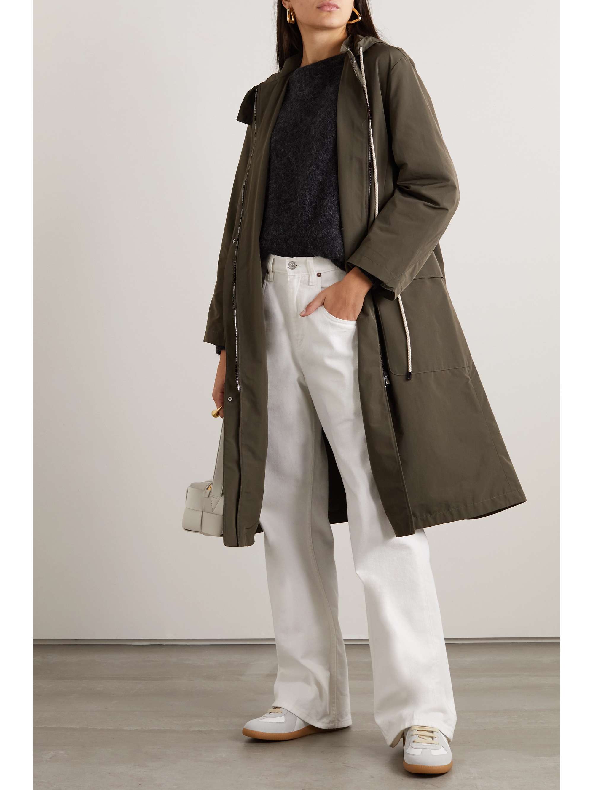 MAX MARA Cube Cottonci hooded shell coat