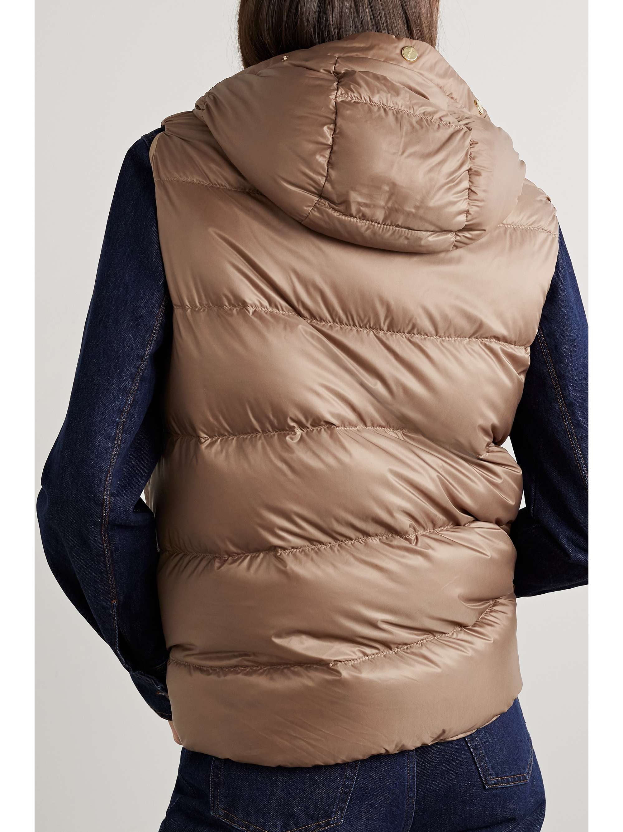 MAX MARA Cube Jsoft hooded quilted shell down vest