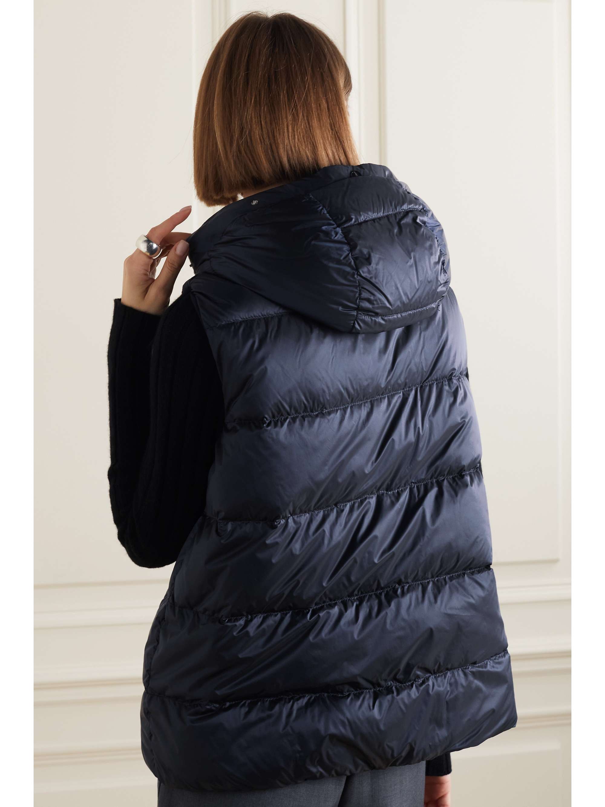 MAX MARA Cube Jsoft hooded quilted shell down vest
