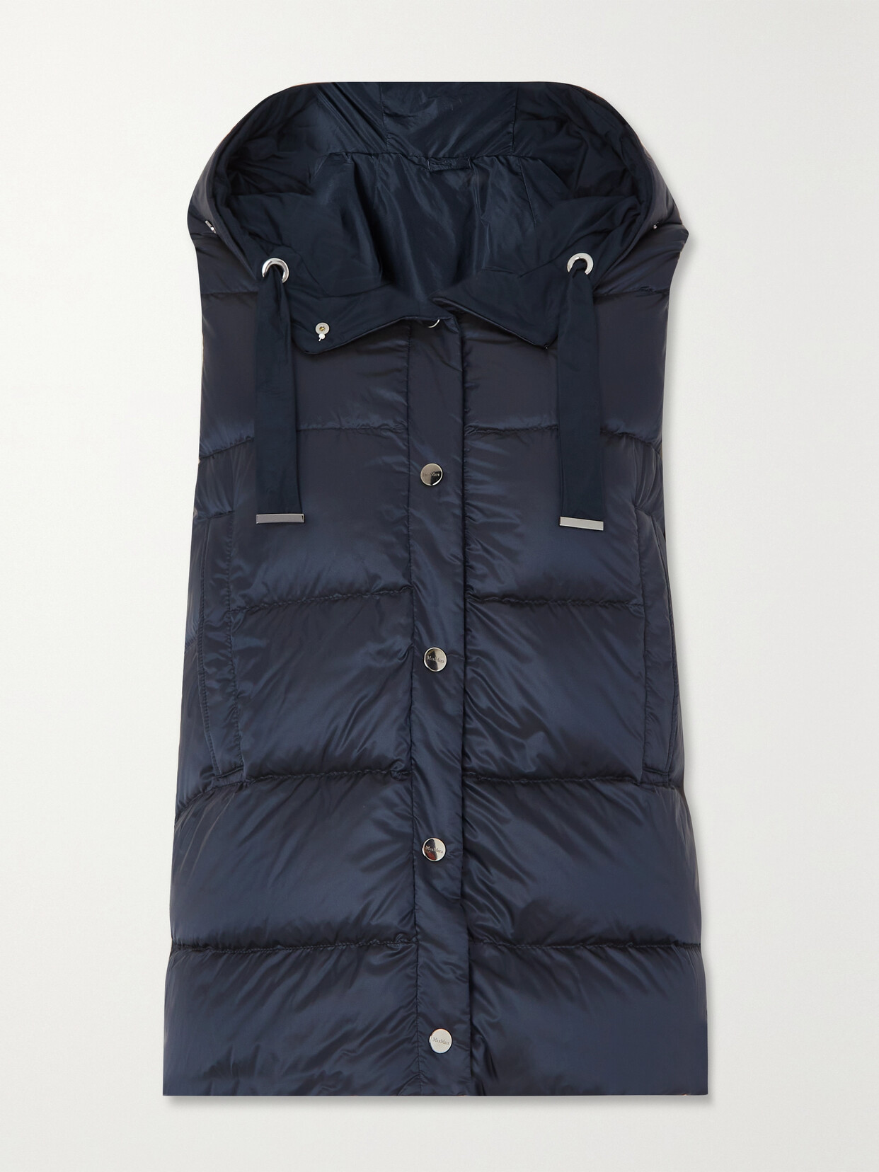 Max Mara - Cube Jsoft Hooded Quilted Shell Down Vest - Blue