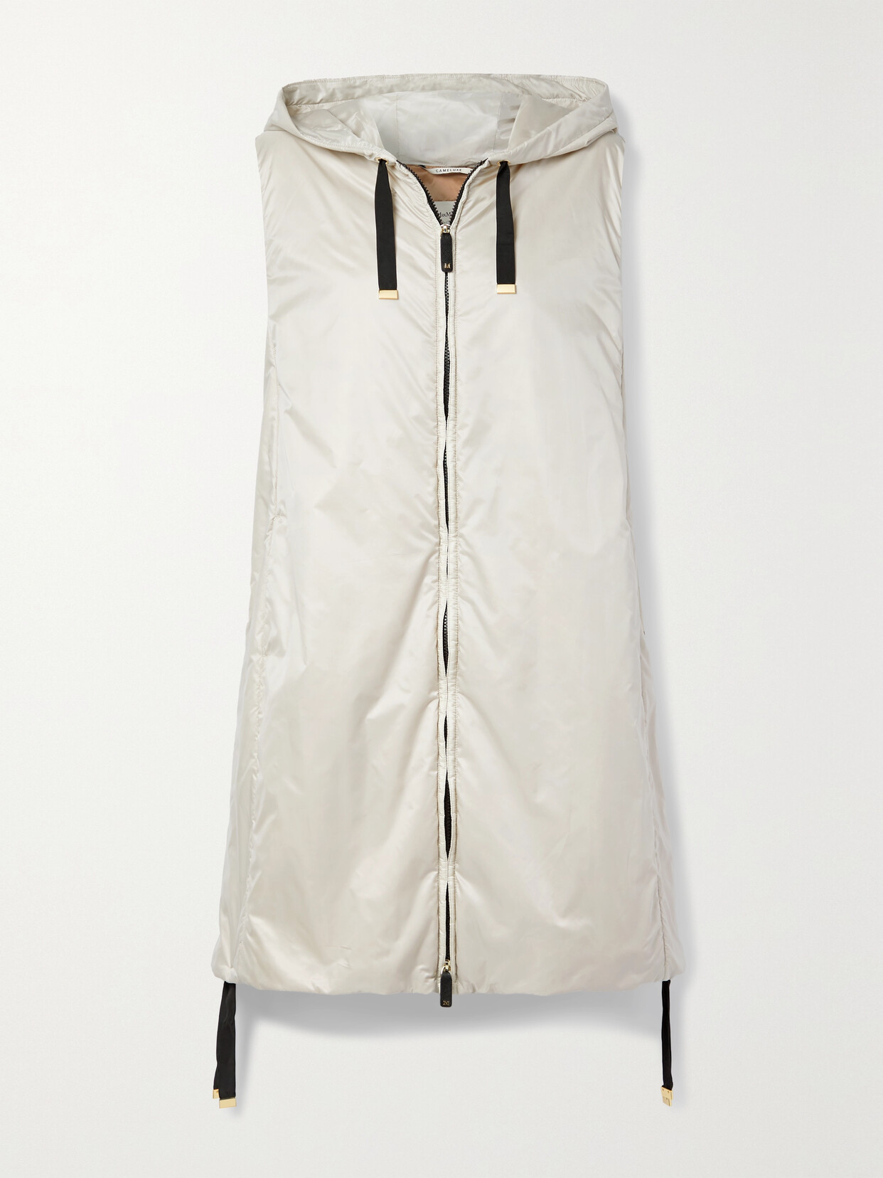 Max Mara The Cube Greengi Hooded Technical Shell Vest In Multi-colored