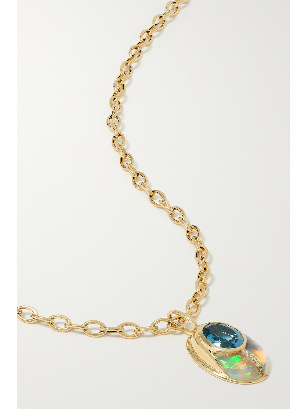 Mason and Books - Love Bug 14-karat Gold Multi-stone Necklace - one size 22 Awaiting product image