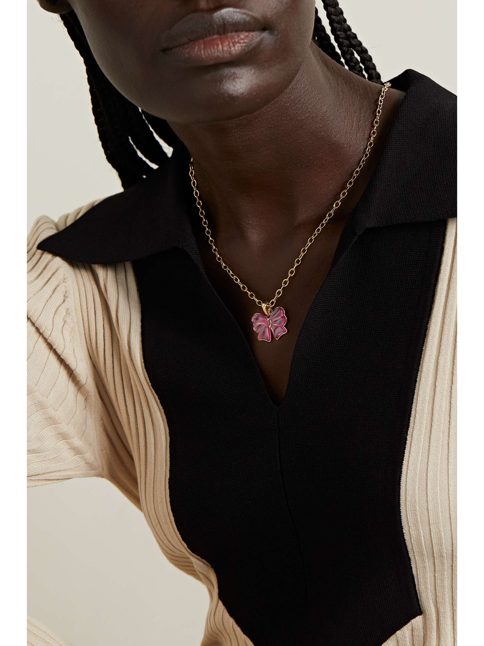 MASON AND BOOKS Berkeley 14-karat gold, topaz and sapphire necklace