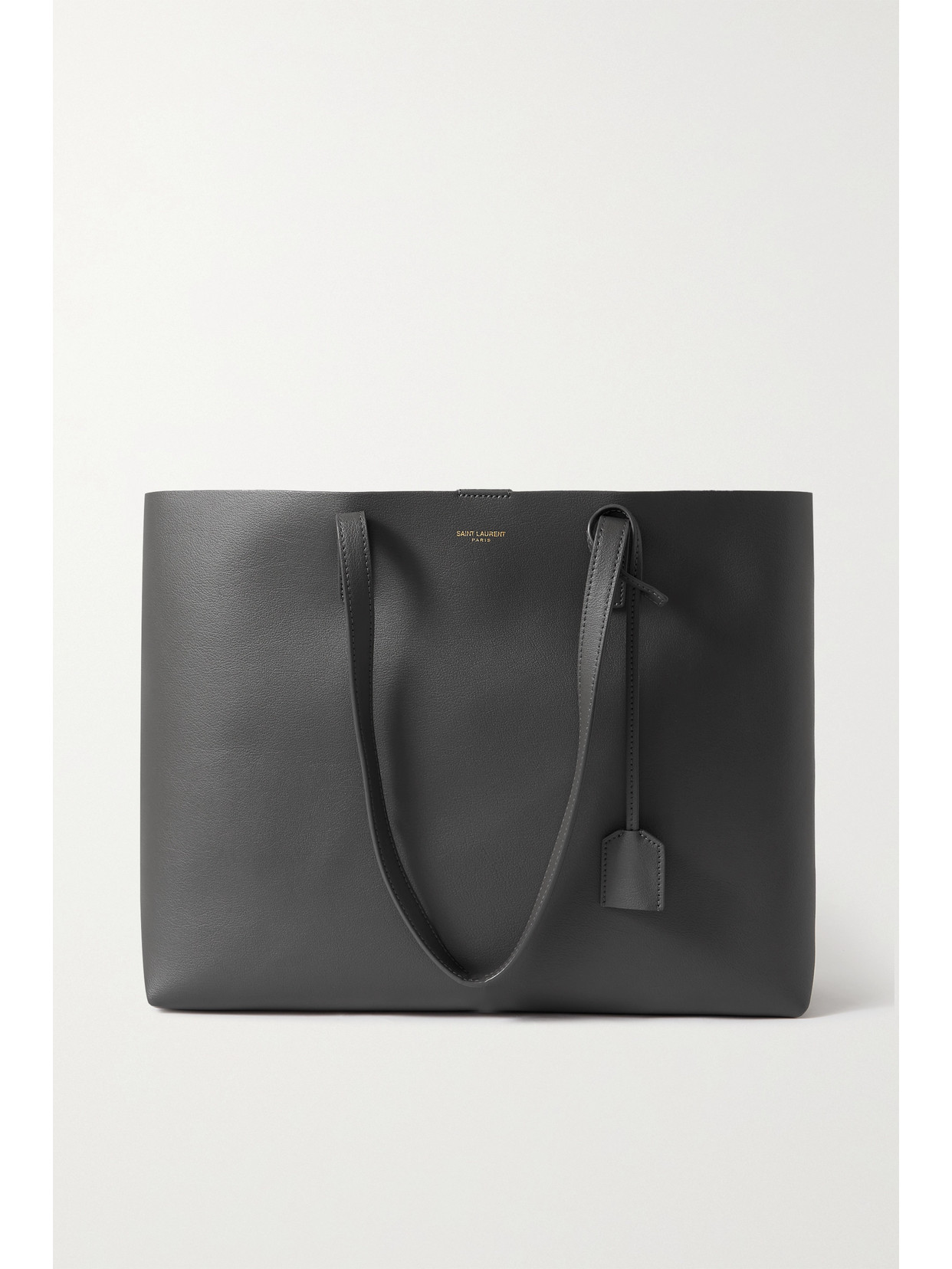 Saint Laurent Leather Tote In Black