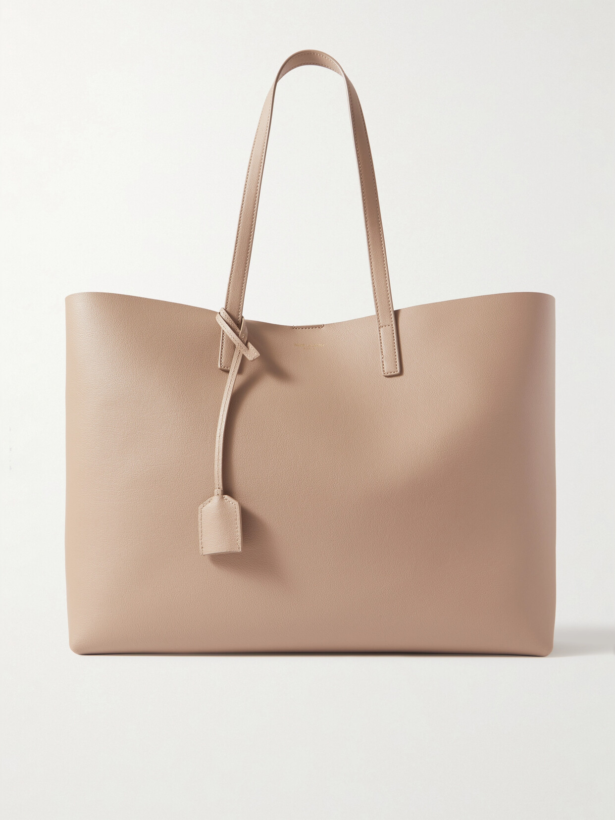 SAINT LAURENT - East West Large Leather Tote - Neutrals