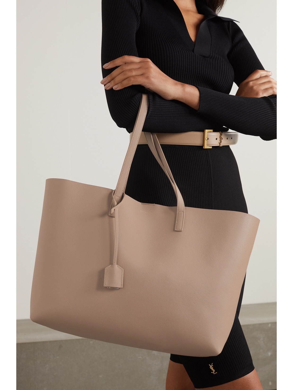 East/West Leather Tote