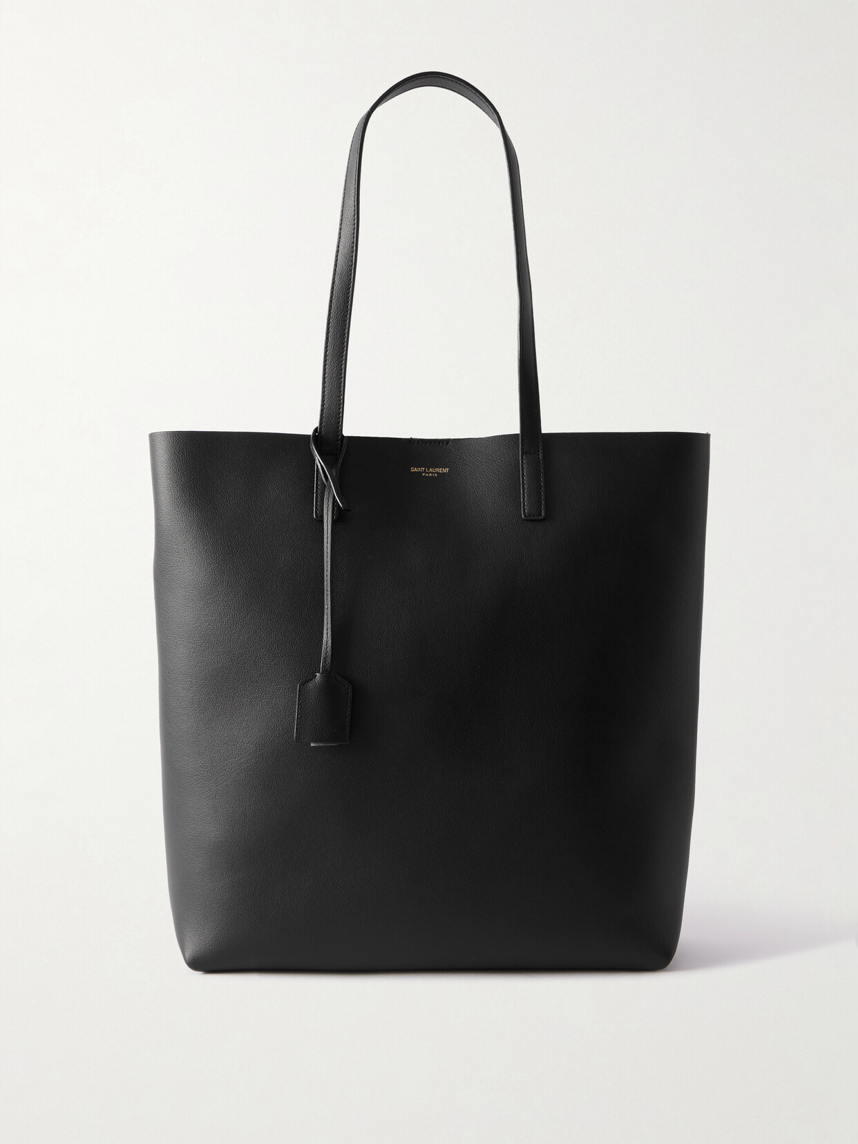 Shop Saint Laurent Shopping Leather Tote In Black