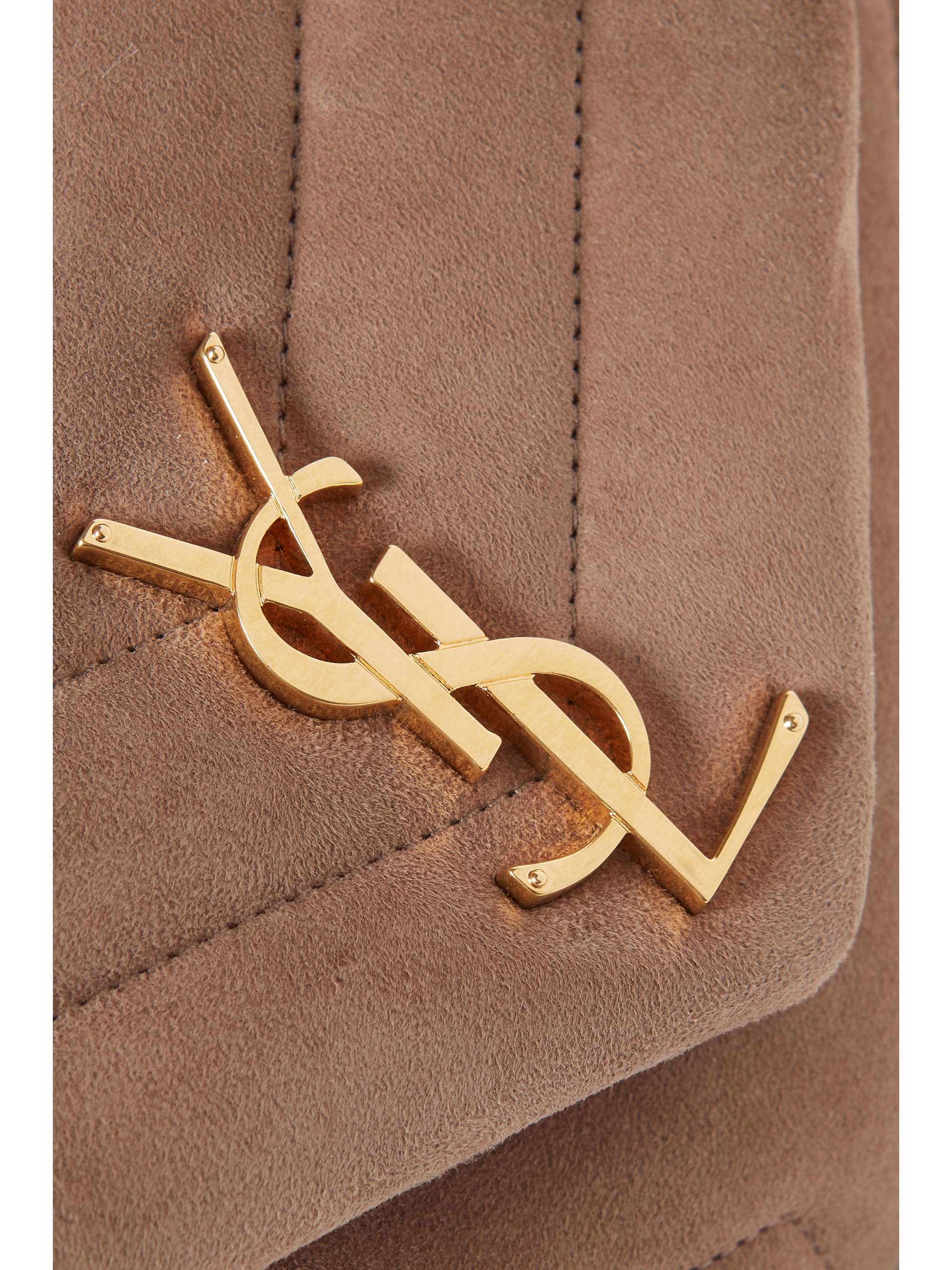 SAINT LAURENT Loulou small quilted suede shoulder bag NETAPORTER