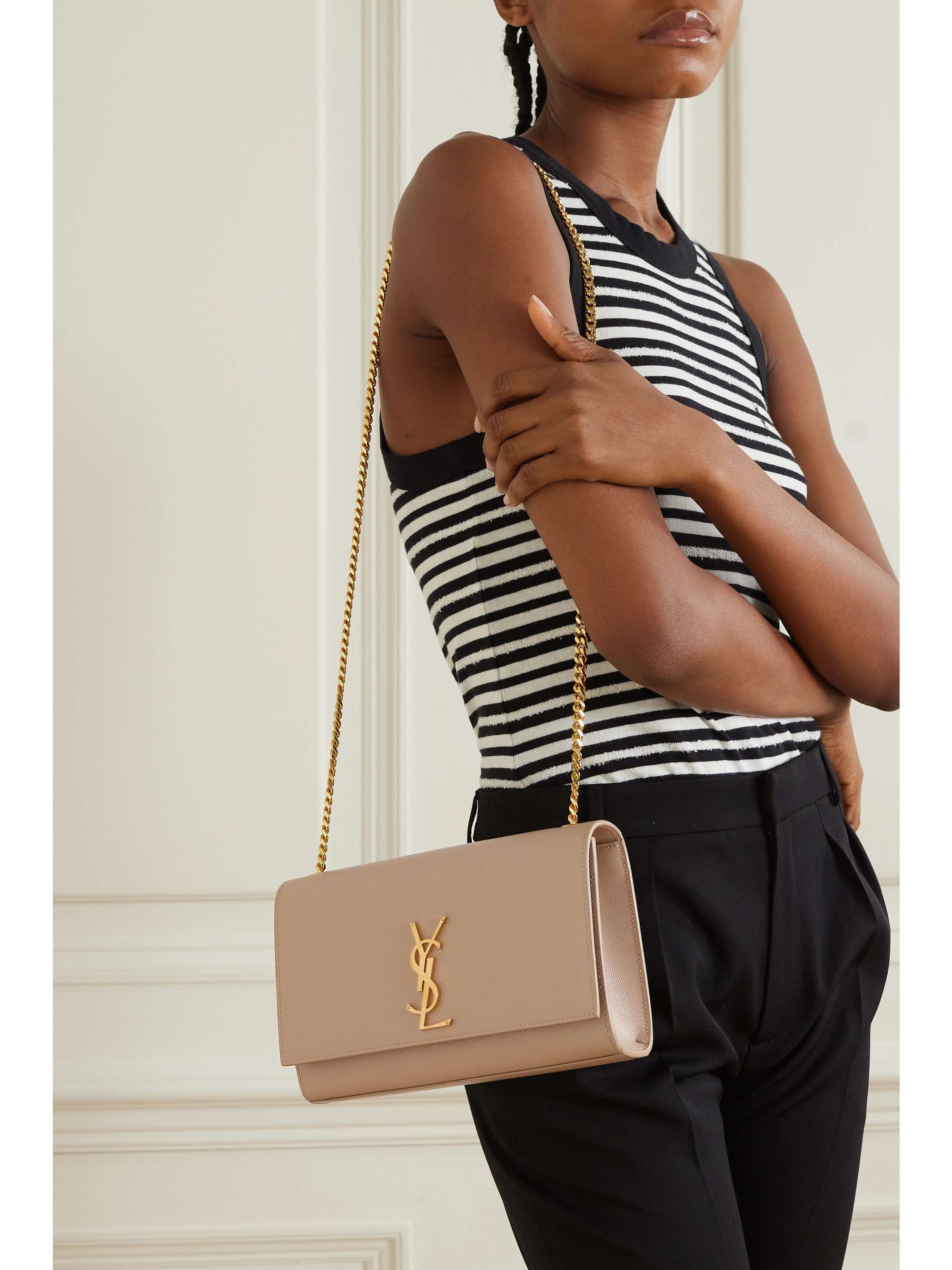 SAINT LAURENT Kate textured-leather shoulder bag