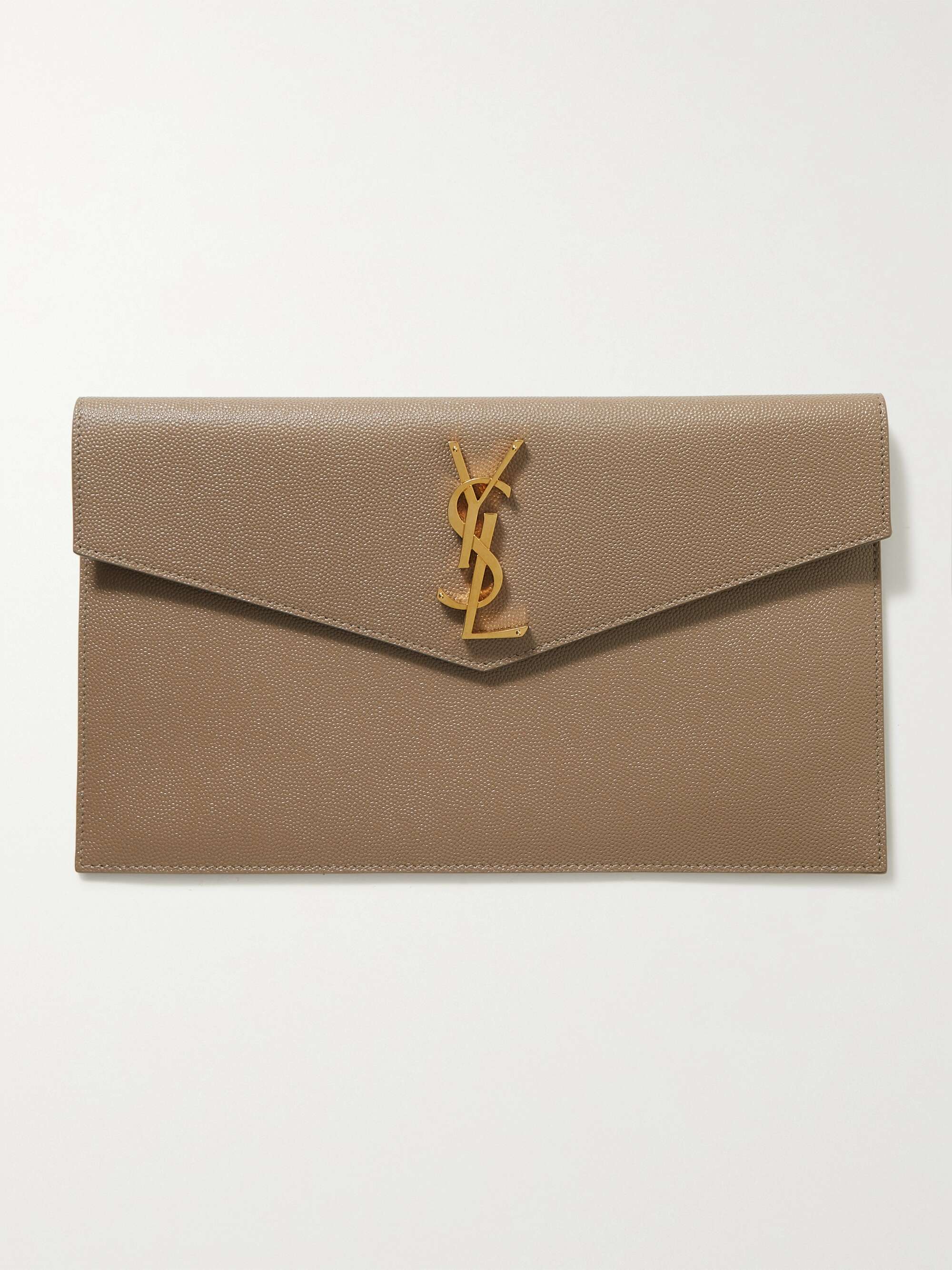 Saint Laurent Uptown Envelope Leather Clutch