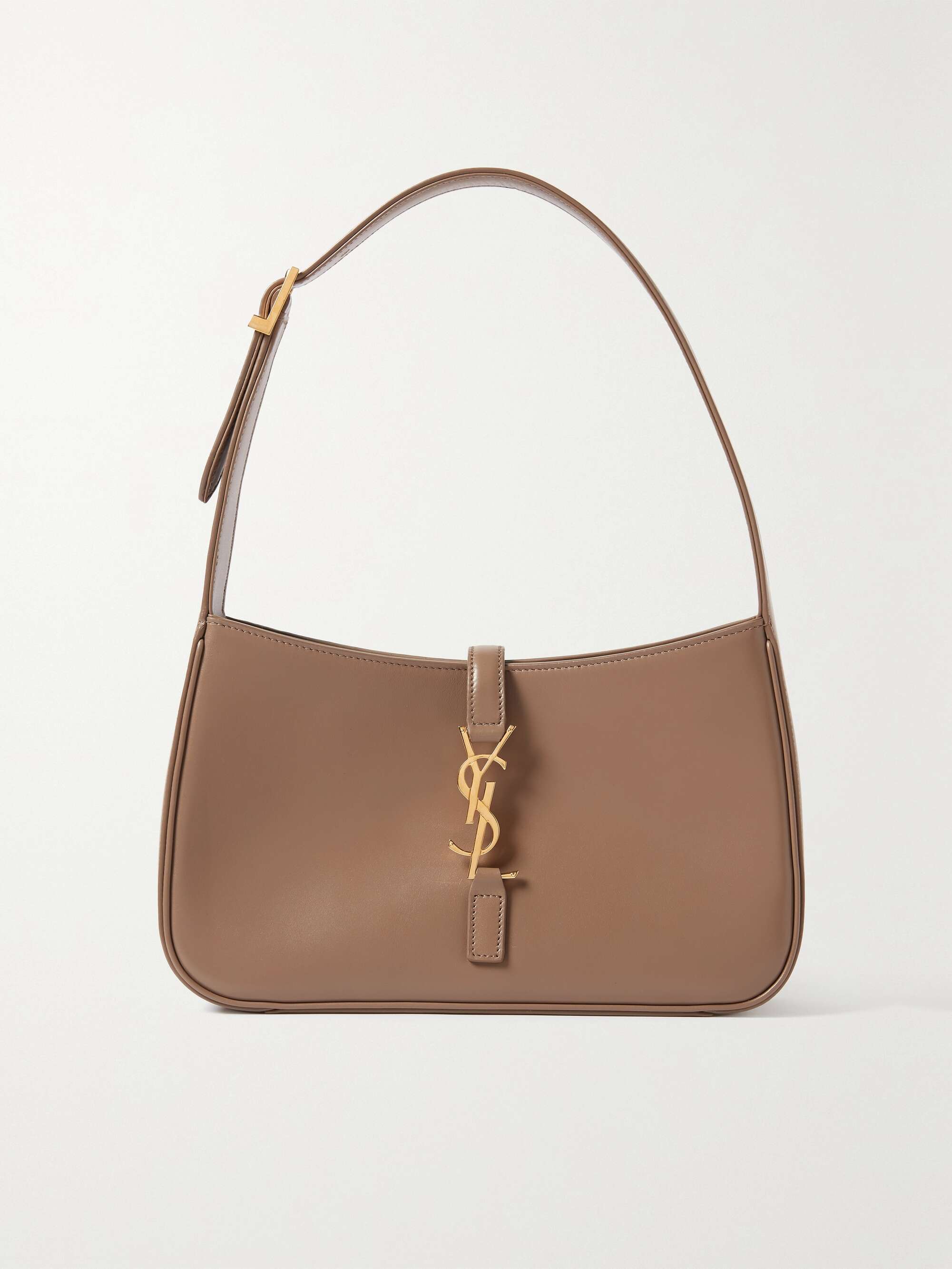 Taupe Le 5 à 7 leather shoulder bag | SAINT LAURENT | NET-A-PORTER