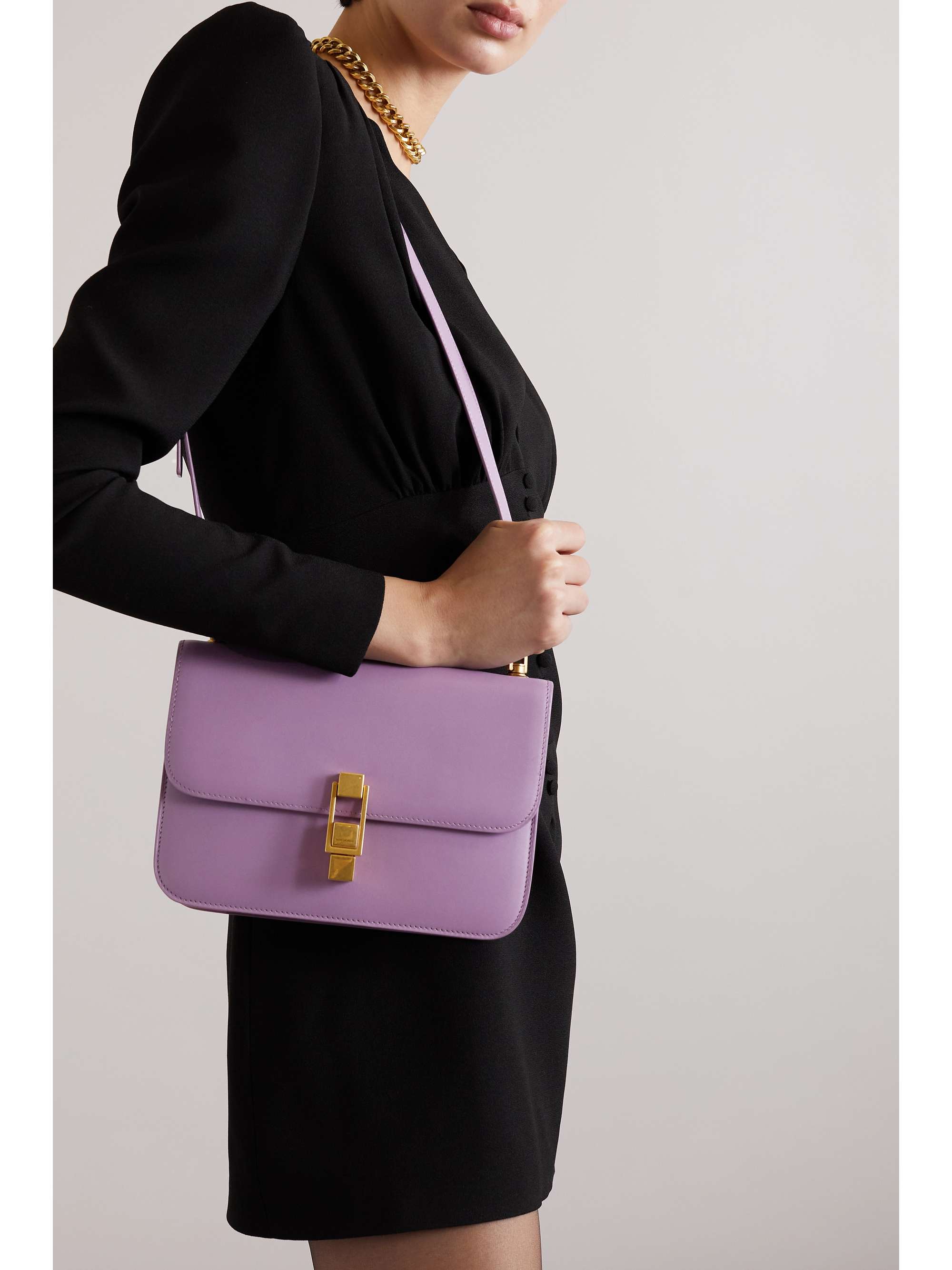 SAINT LAURENT Le Carré leather shoulder bag NETAPORTER