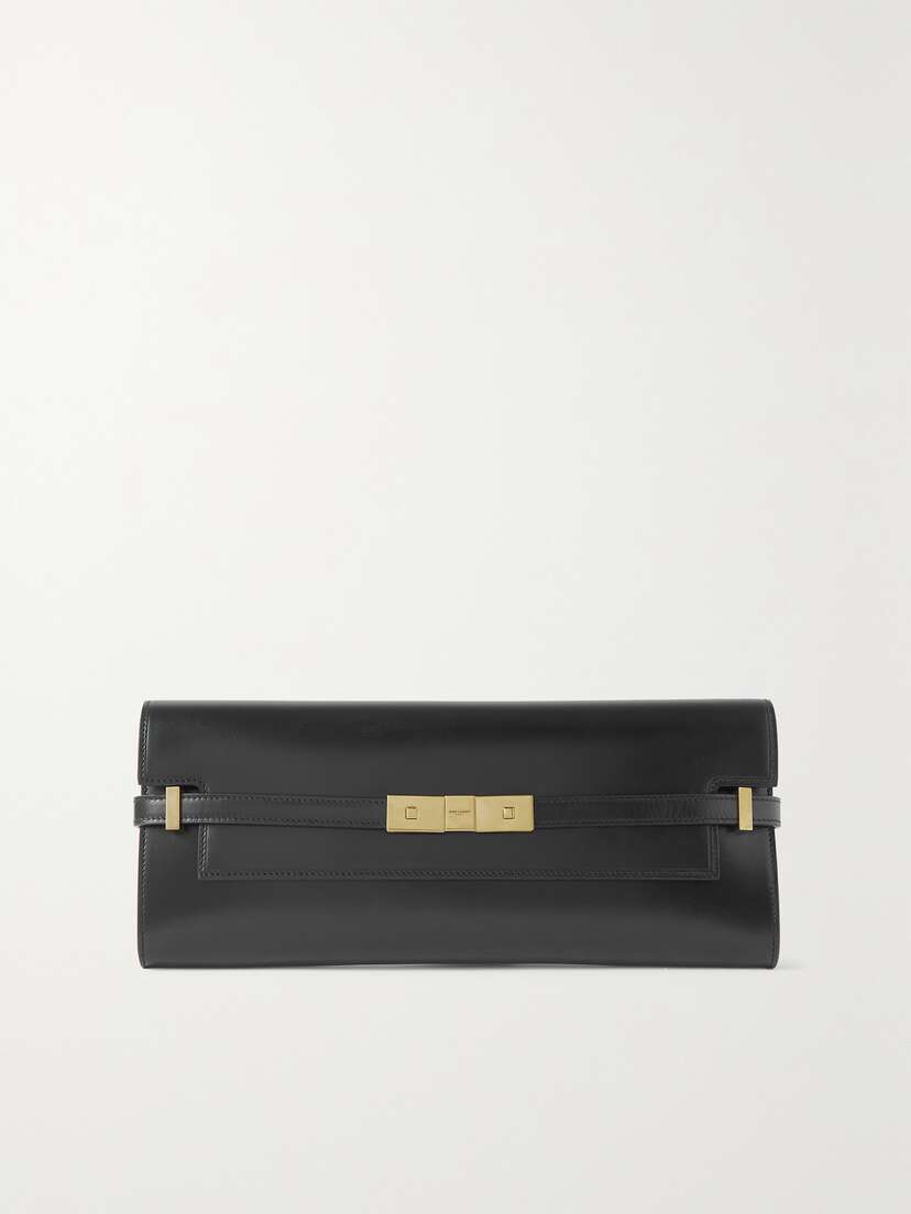 Saint Laurent Manhattan Embellished Leather Clutch