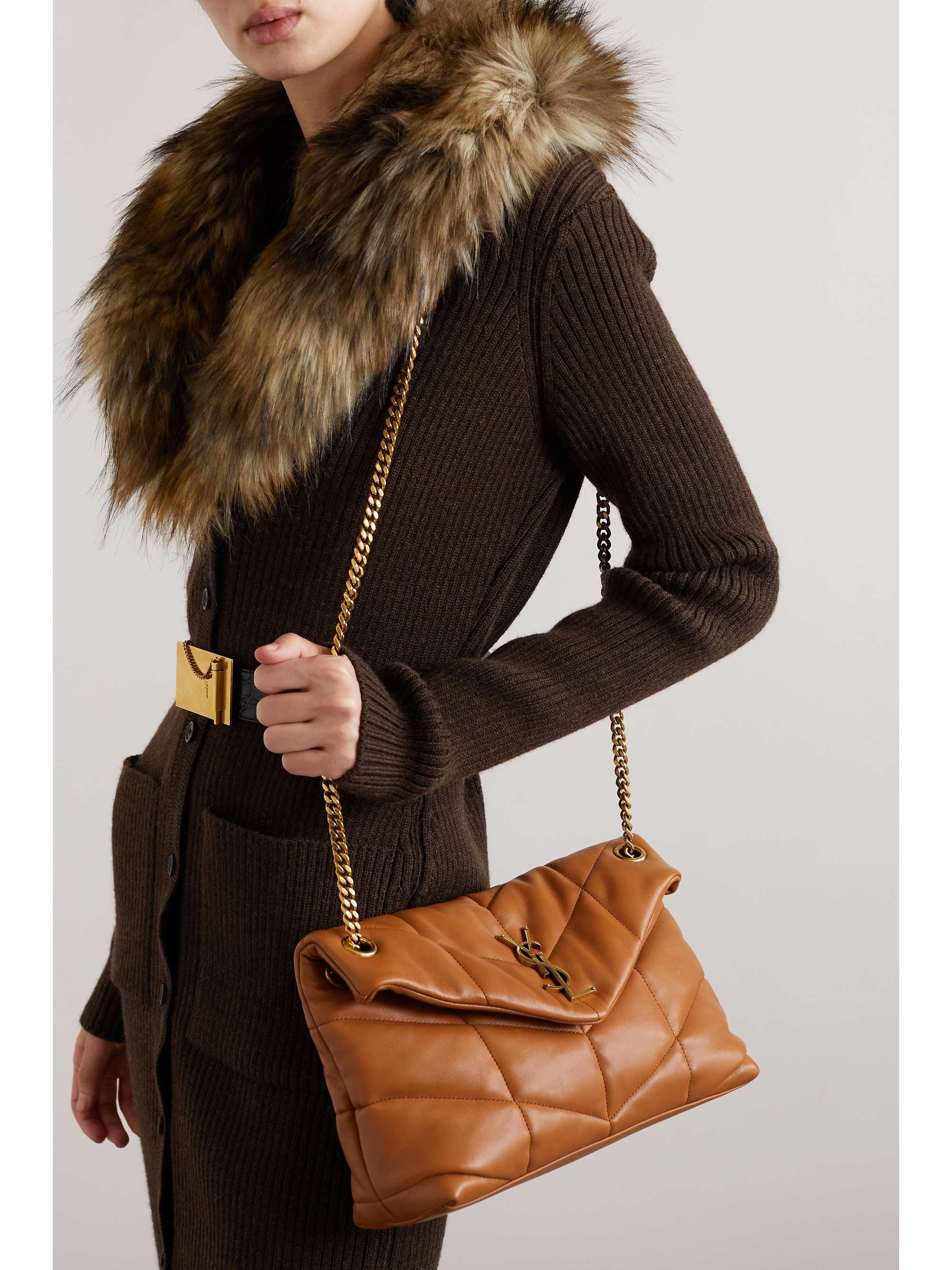 SAINT LAURENT Loulou Puffer small quilted leather shoulder bag NETA