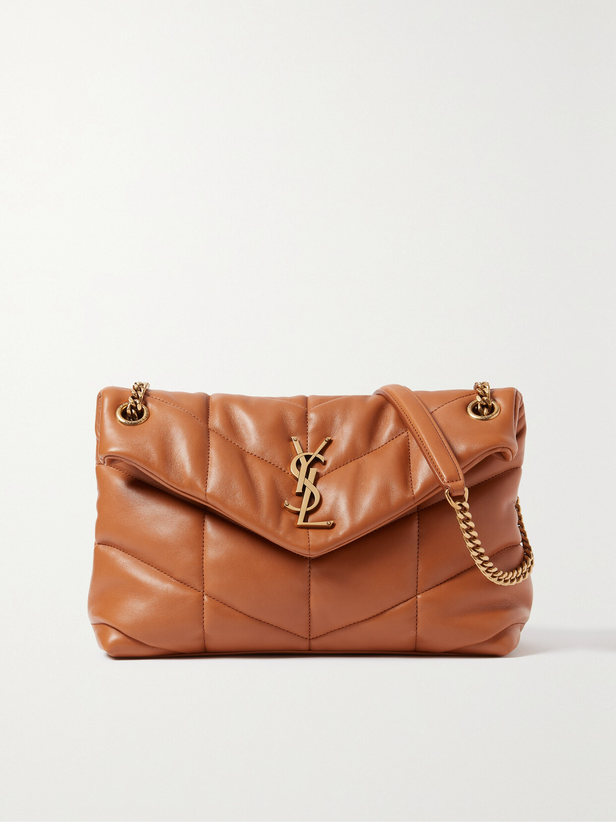 SAINT LAURENT LOULOU PUFFER SMALL QUILTED LEATHER SHOULDER BAG