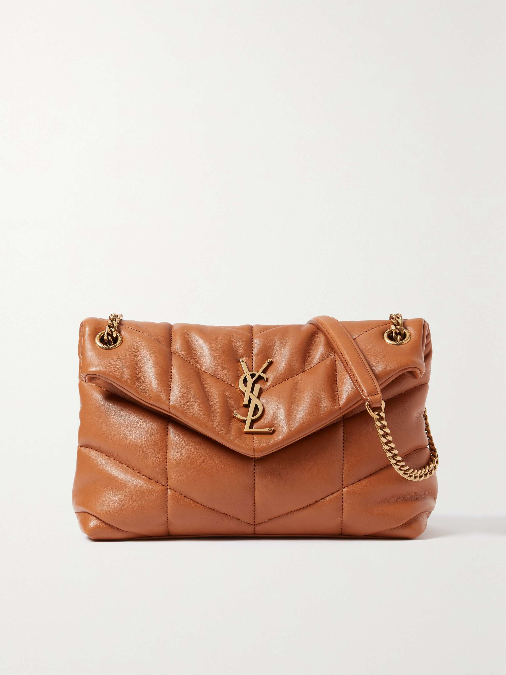ysl tan puffer bag